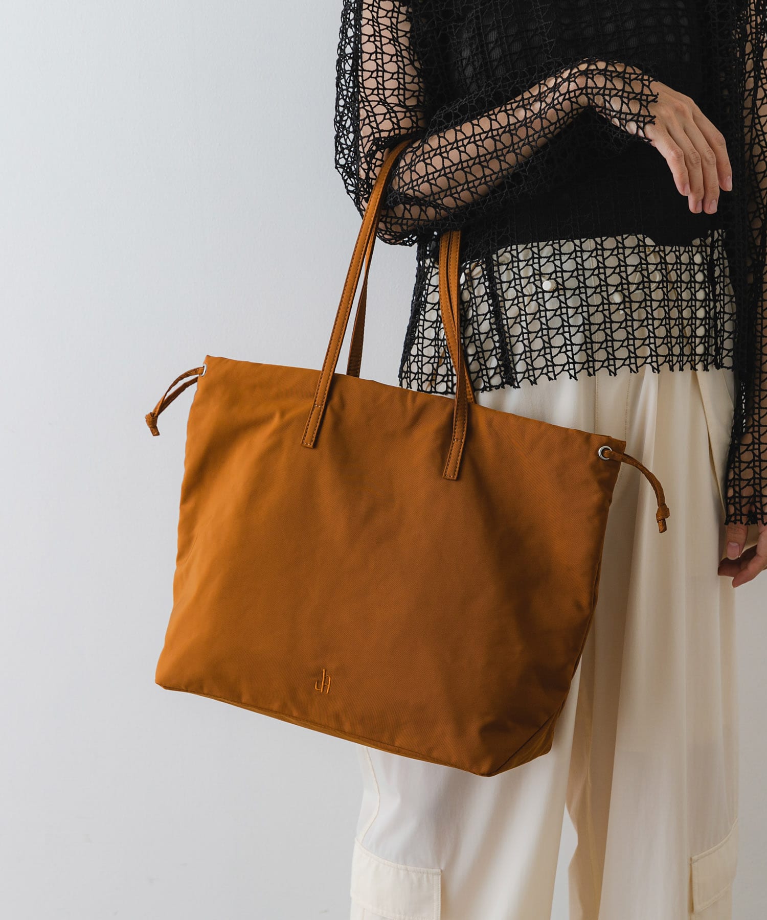 hun RODESKO　Purse tote GOLD BROWN one