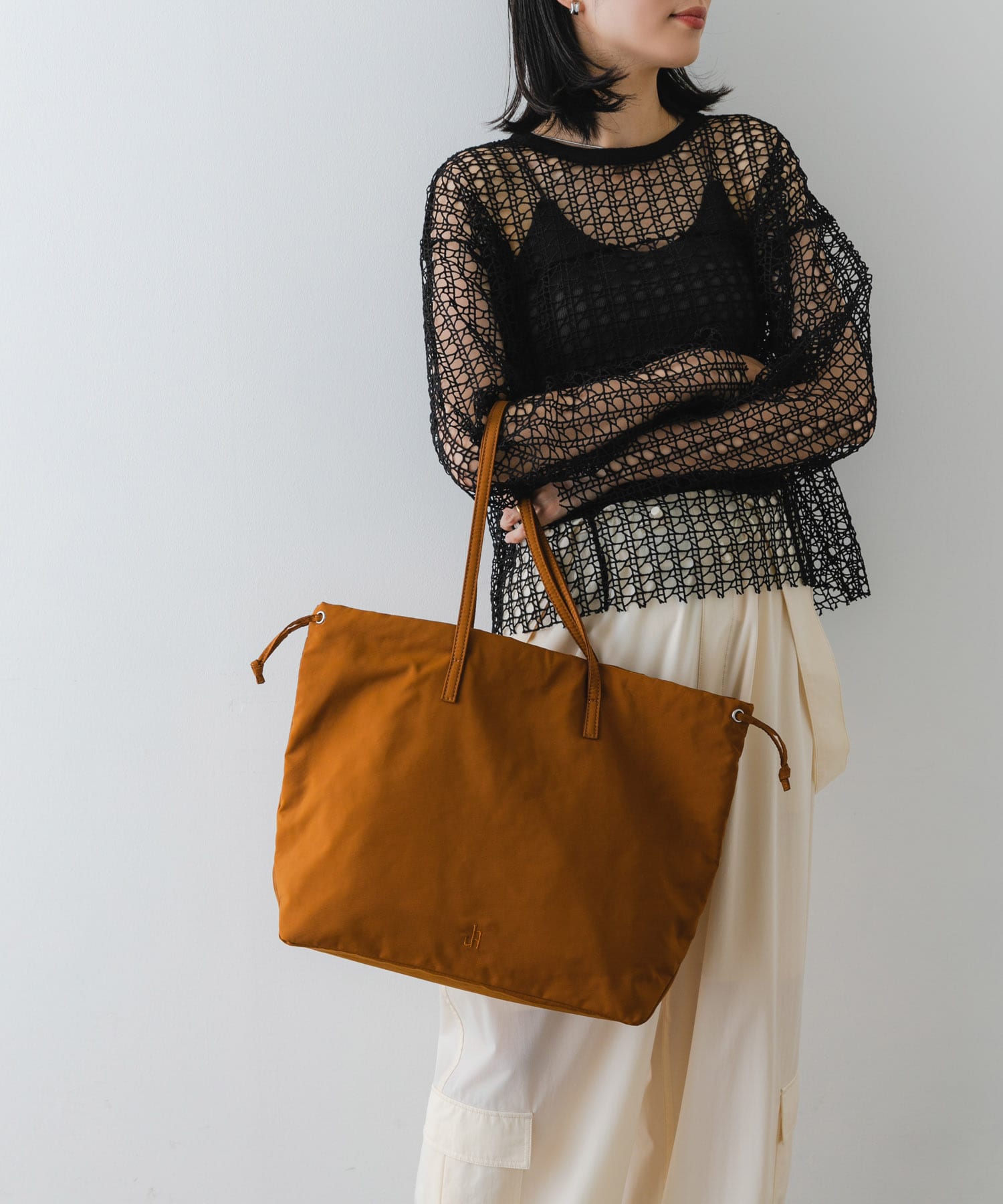 hun RODESKO　Purse tote GOLD BROWN one