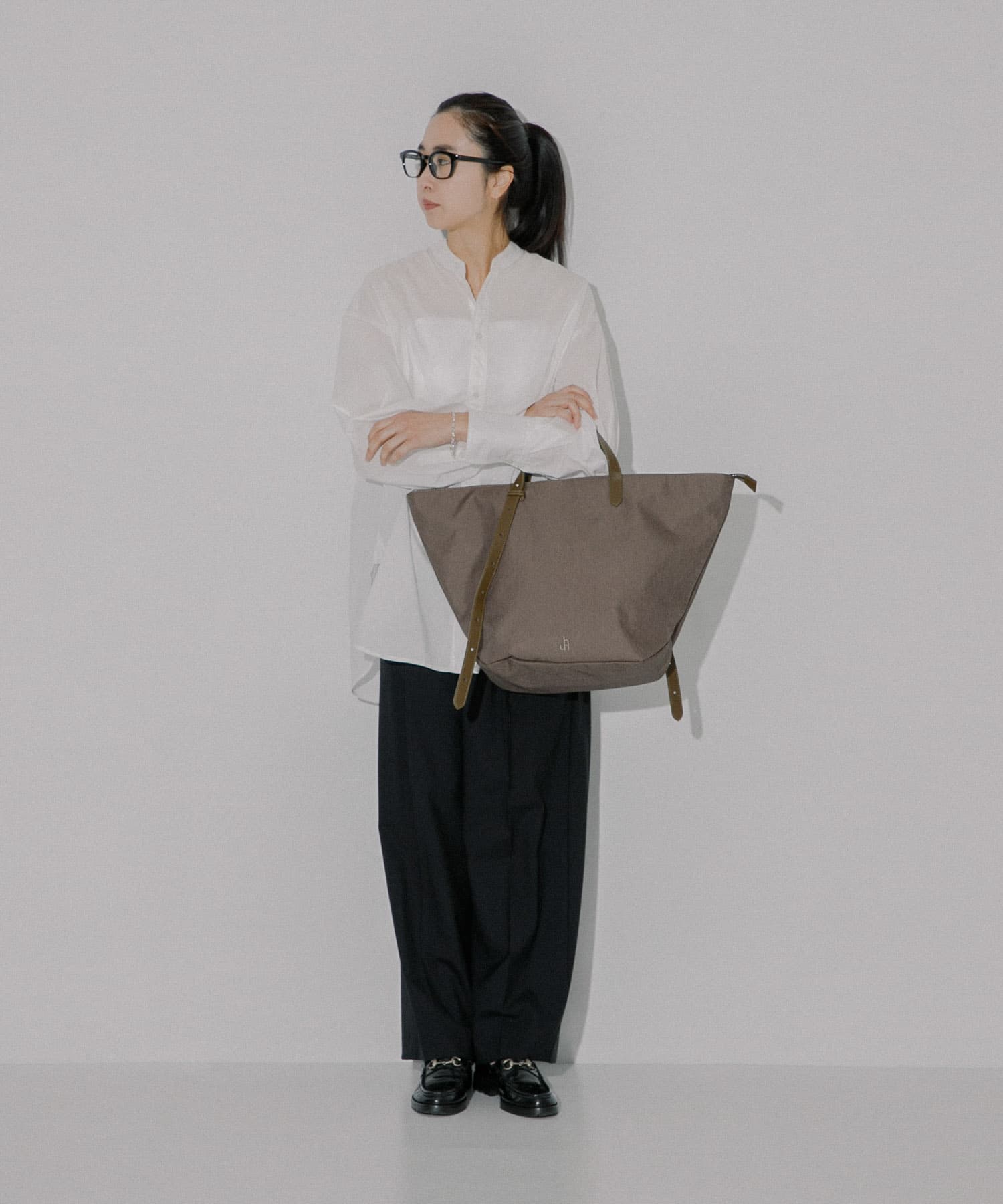 hun RODESKO　Marbling tote CCL BROWN one