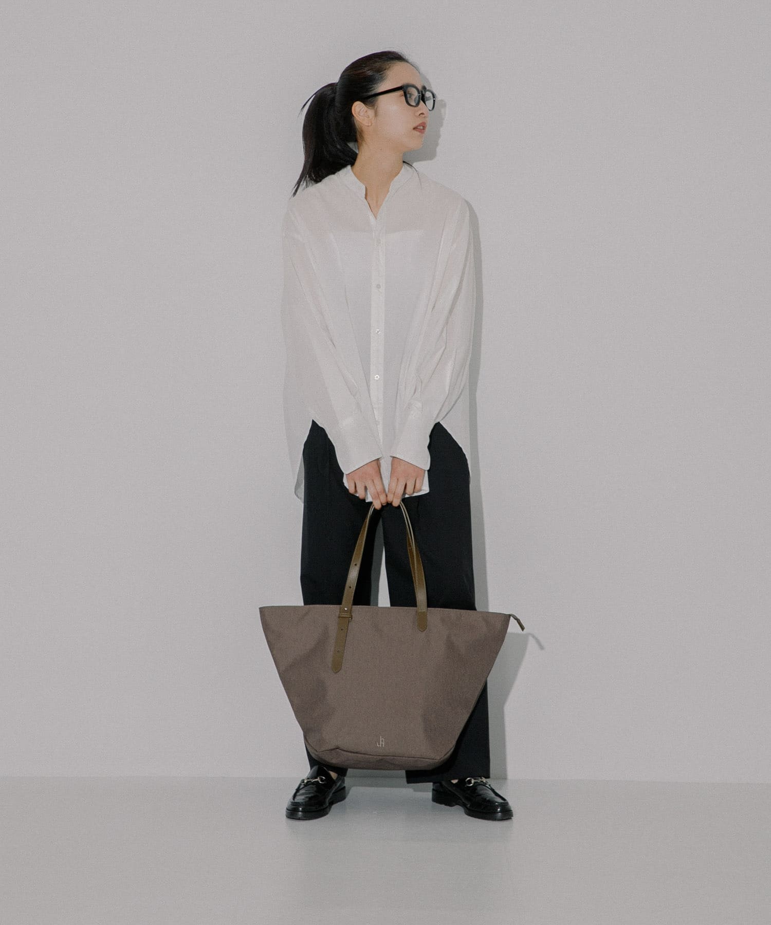 hun RODESKO　Marbling tote CCL BROWN one