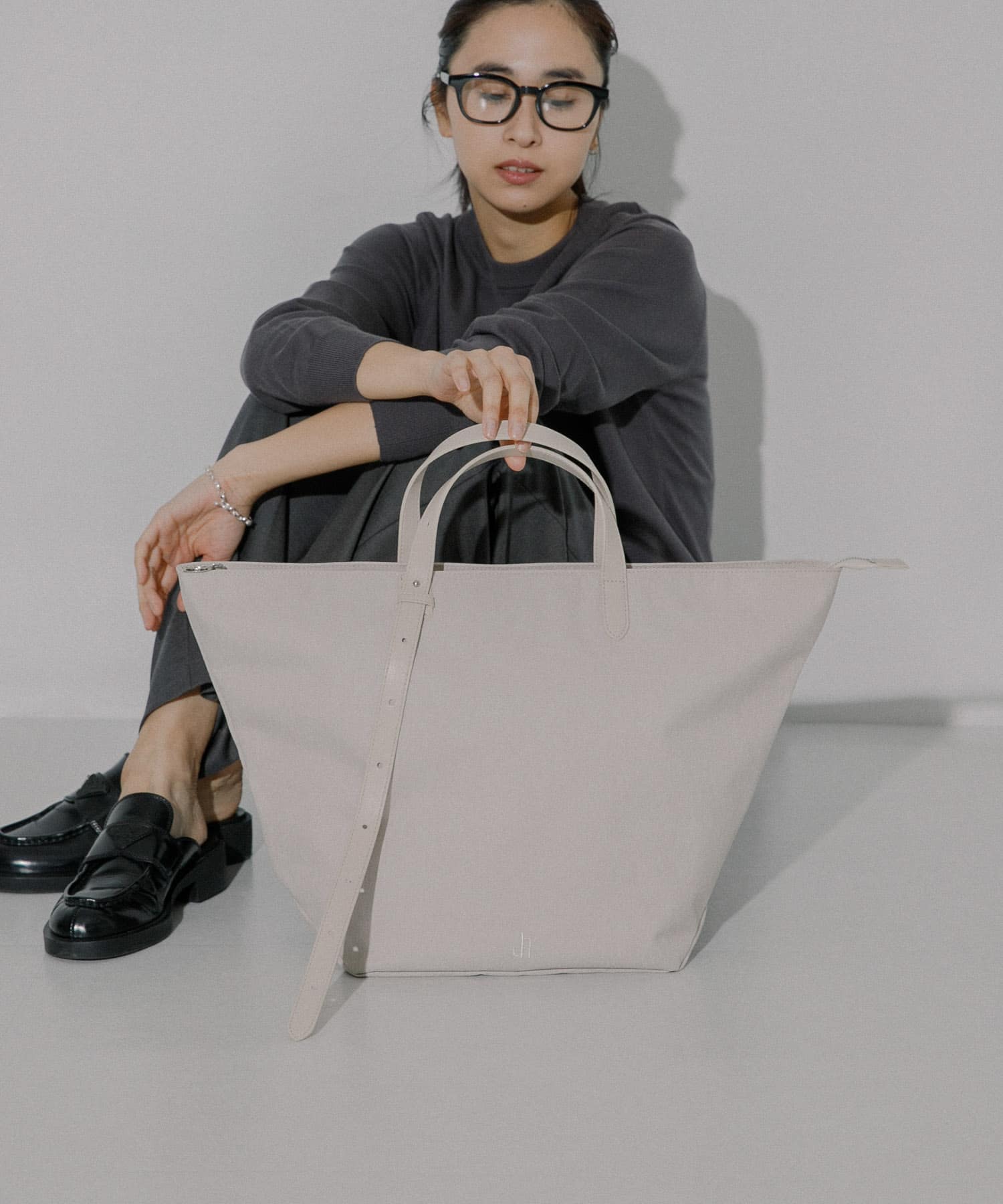 hun RODE SKO　Marbling tote SALLOW one