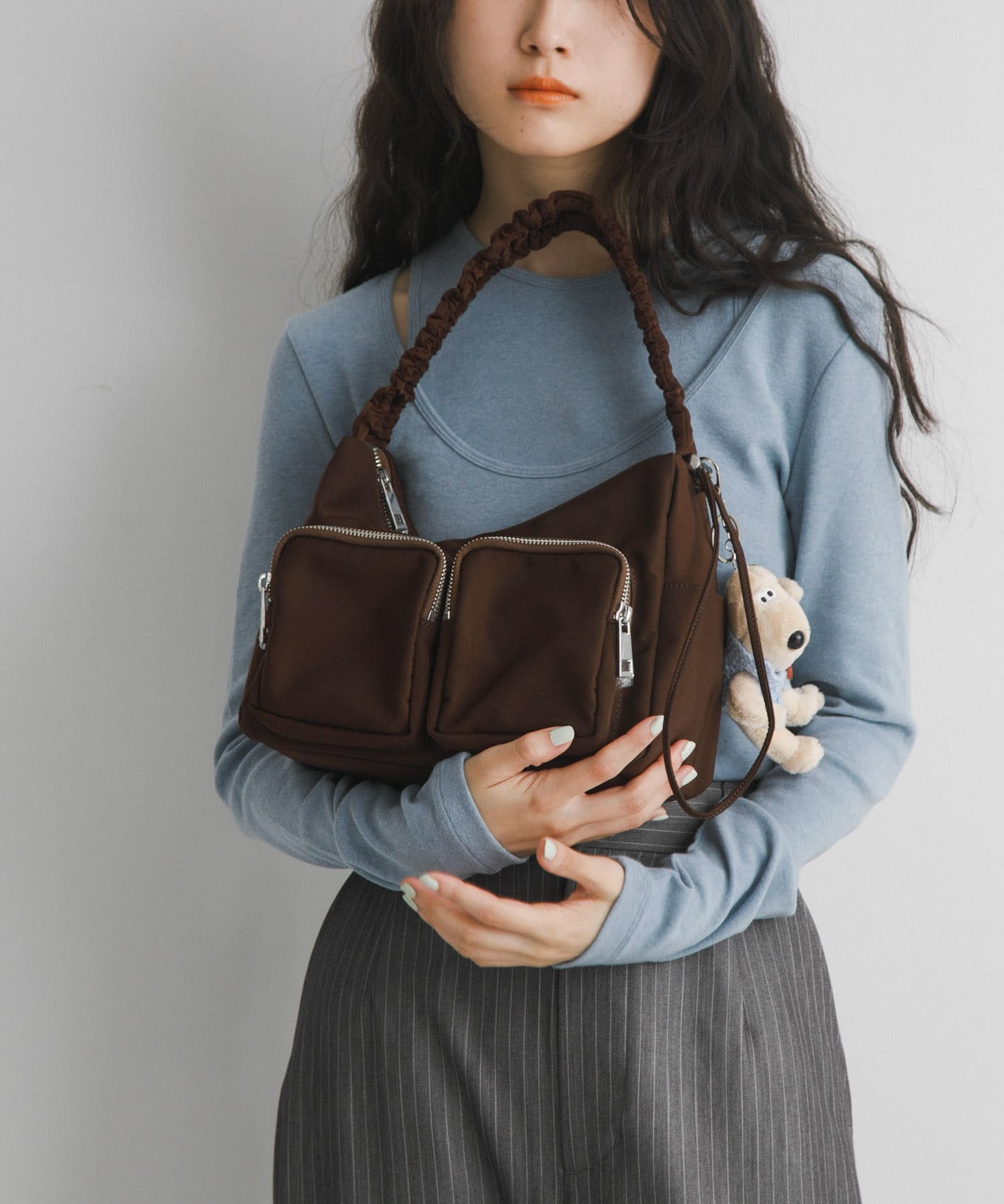 hun RODE SKO　Gather pocket BROWN one