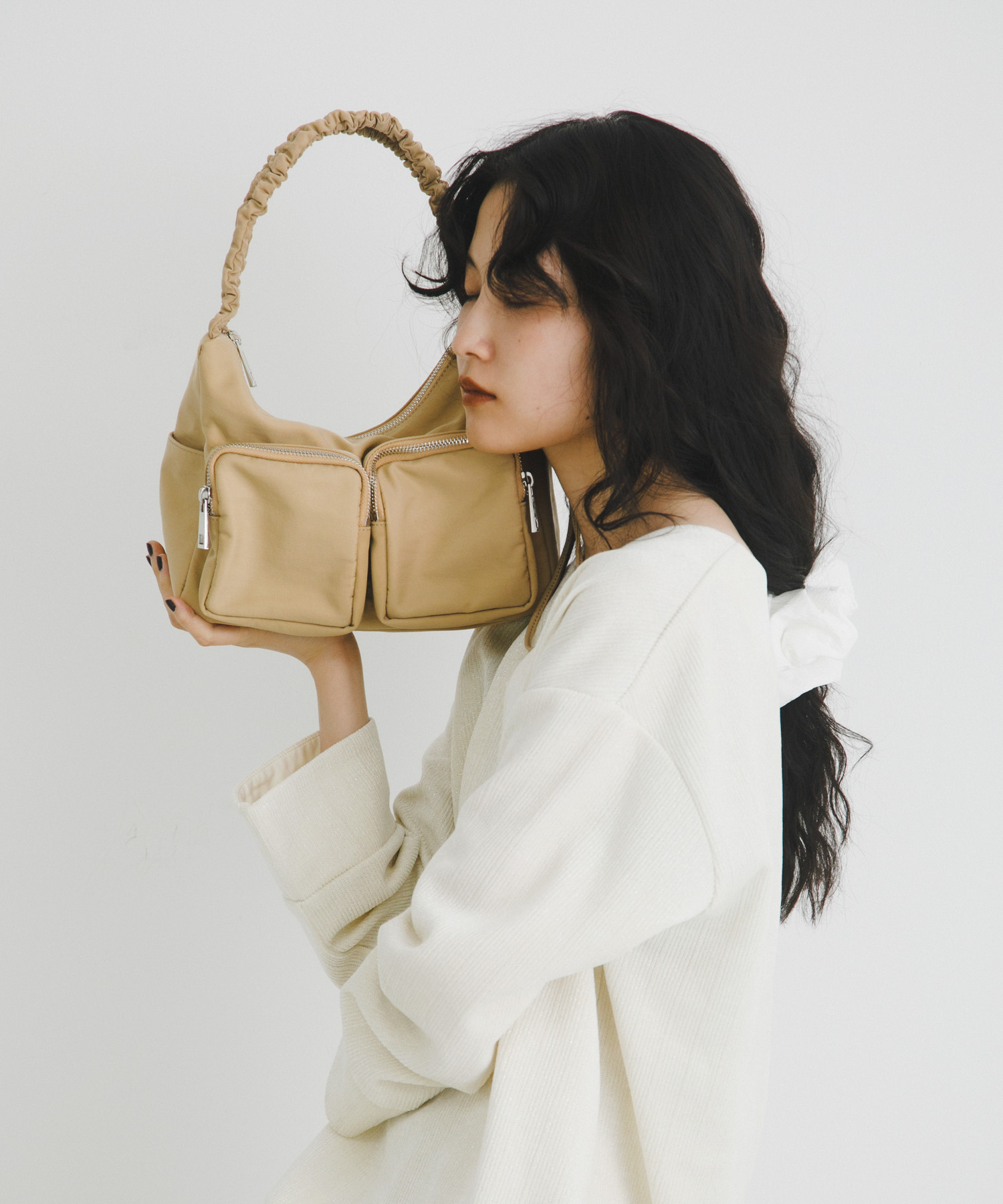 hun RODESKO　Gather pocket BEIGE one