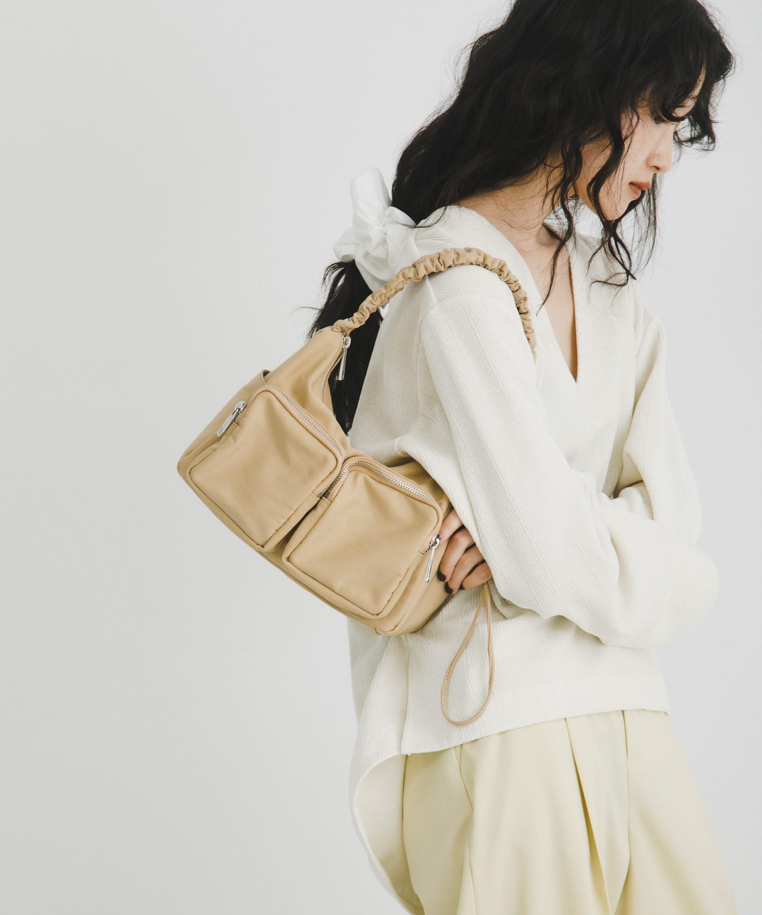 hun RODESKO　Gather pocket BEIGE one