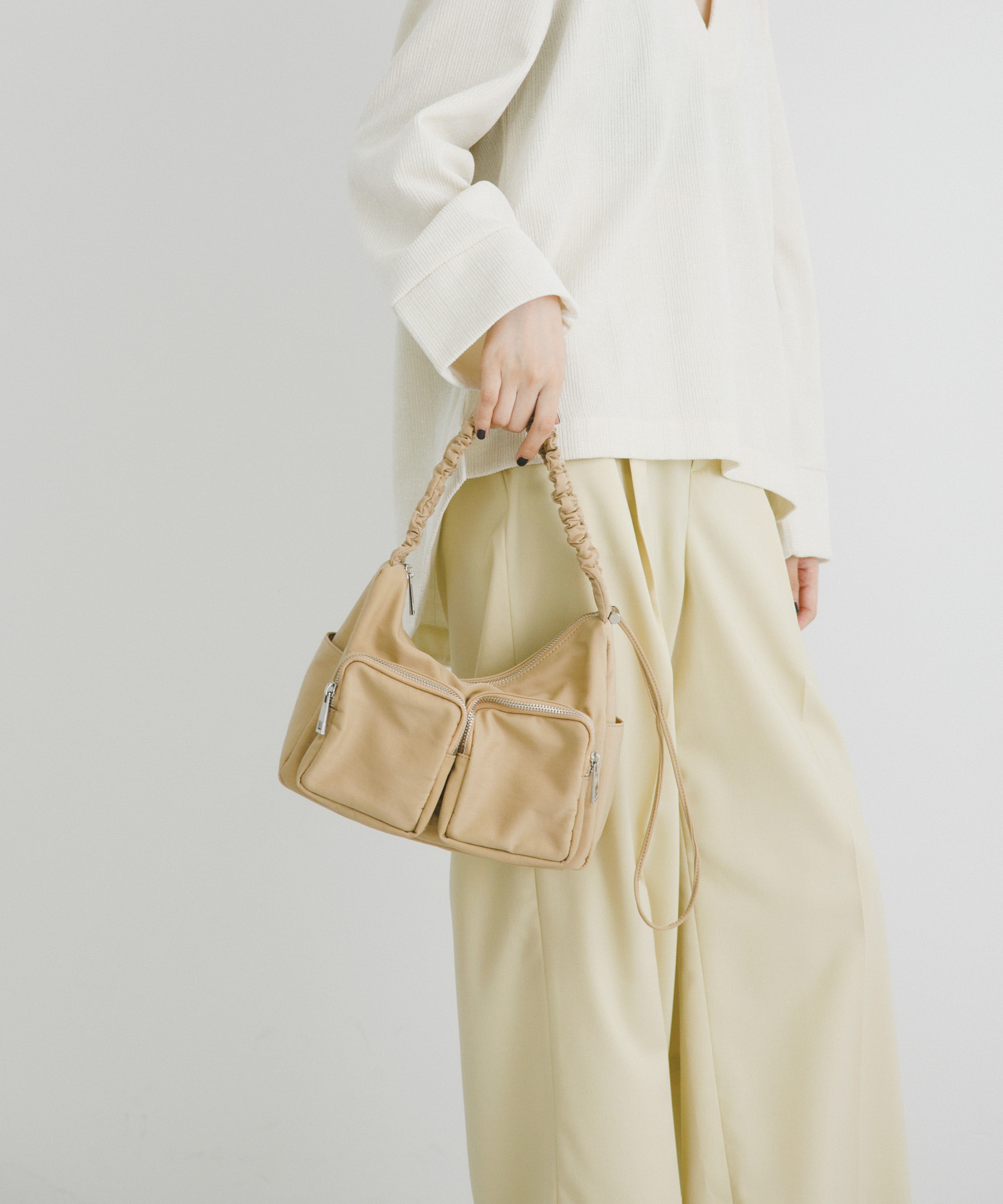 hun RODESKO　Gather pocket BEIGE one