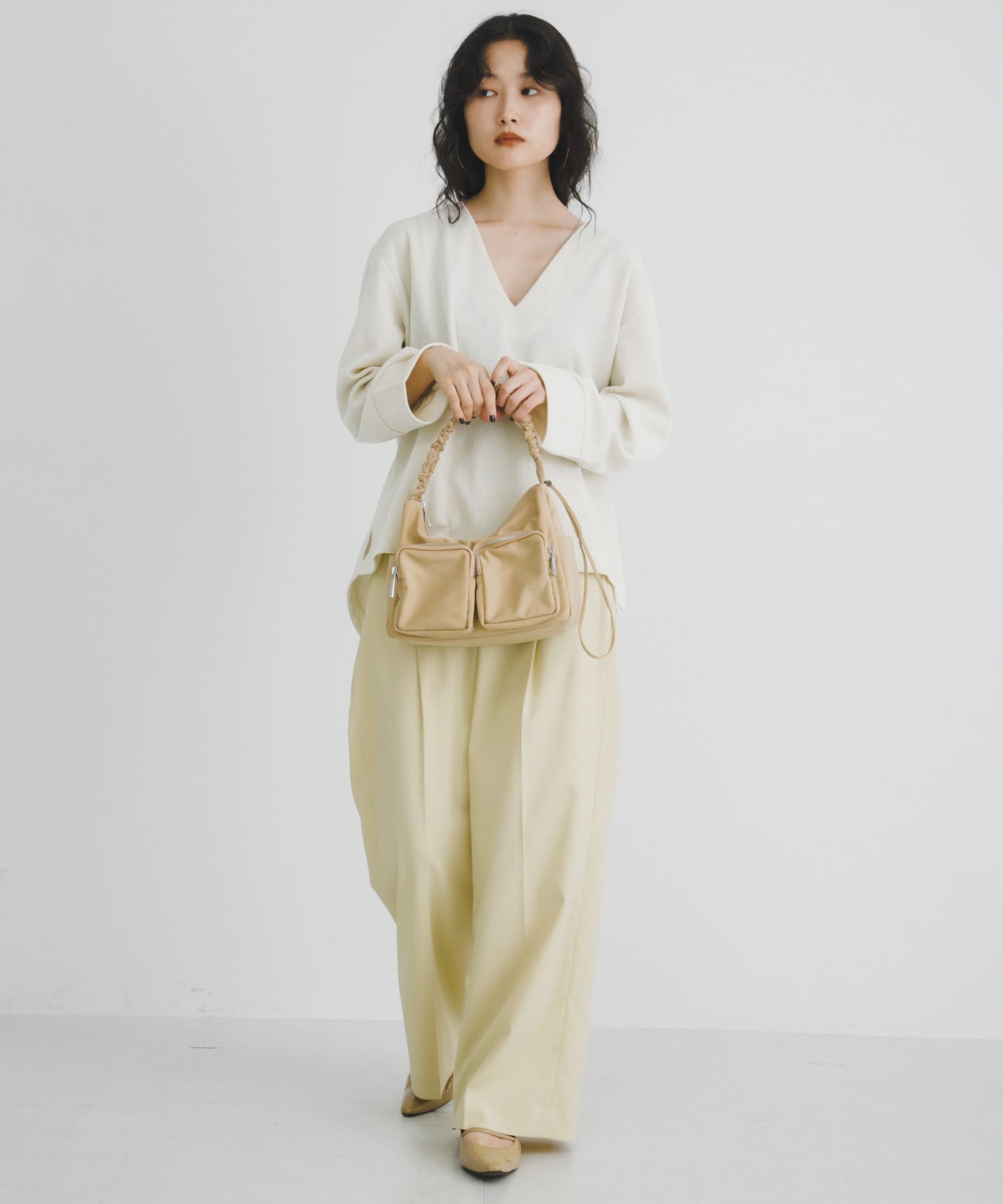 hun RODESKO　Gather pocket BEIGE one
