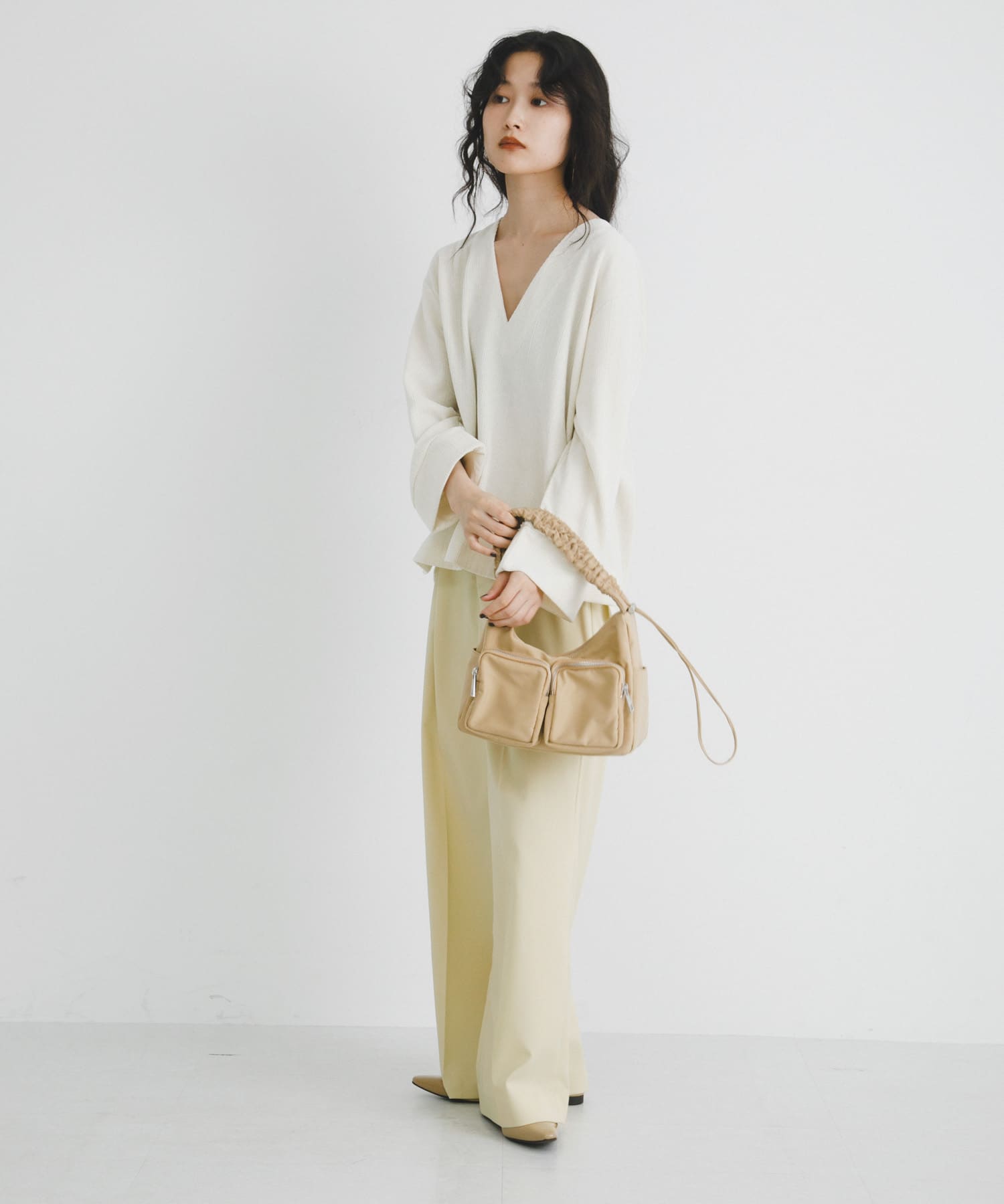 hun RODESKO　Gather pocket BEIGE one