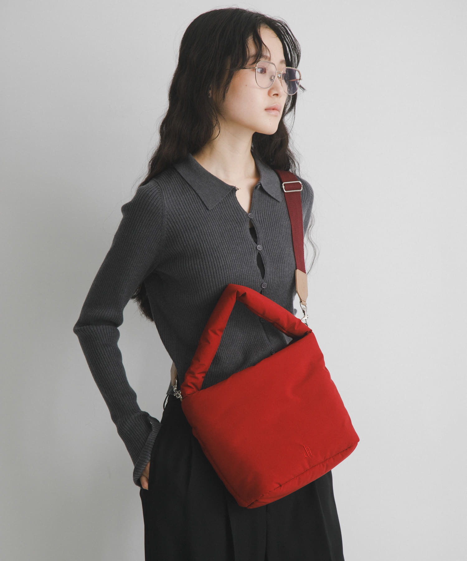 hun RODE SKO　Pated Set RED/BEIGE one