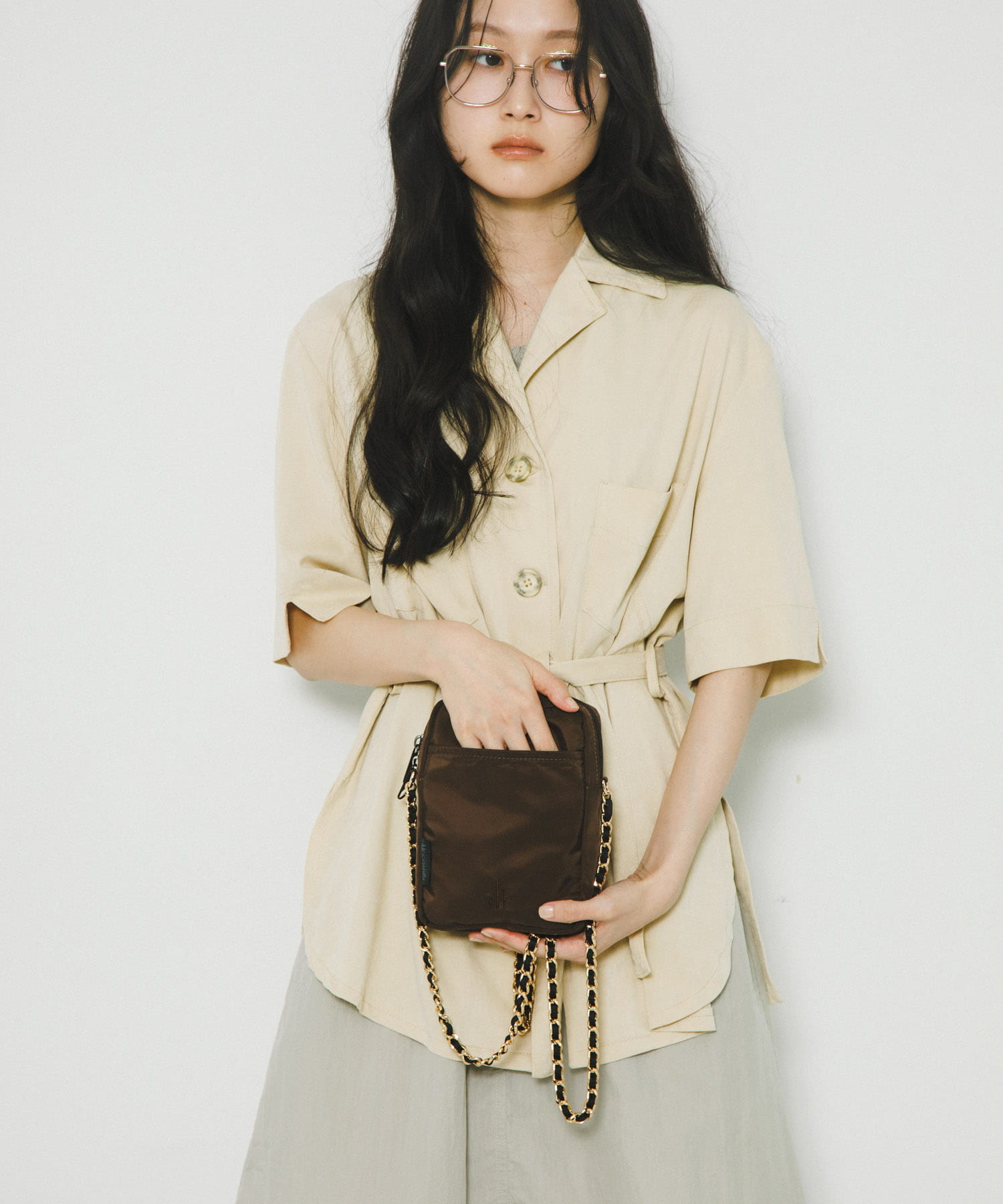 『別注』OUTDOOR PRODUCTS×hun RODESKO　Chain Pocket Bag BROWN -