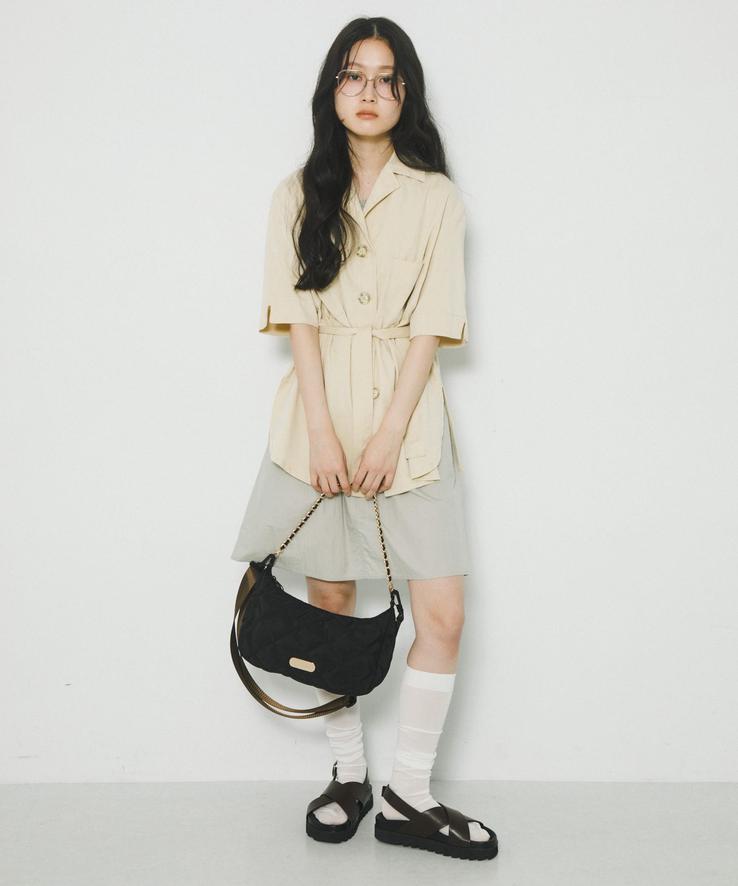 『別注』OUTDOOR PRODUCTS×hun RODE SKO　QuiltingChainBag BLACK -