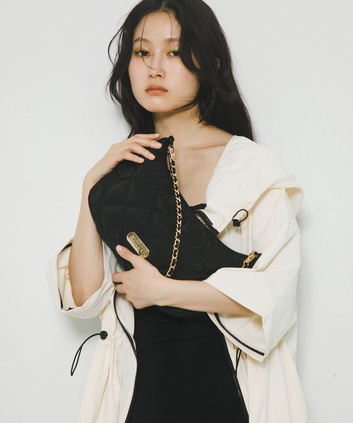 『別注』OUTDOOR PRODUCTS×hun RODE SKO　QuiltingChainBag BLACK -