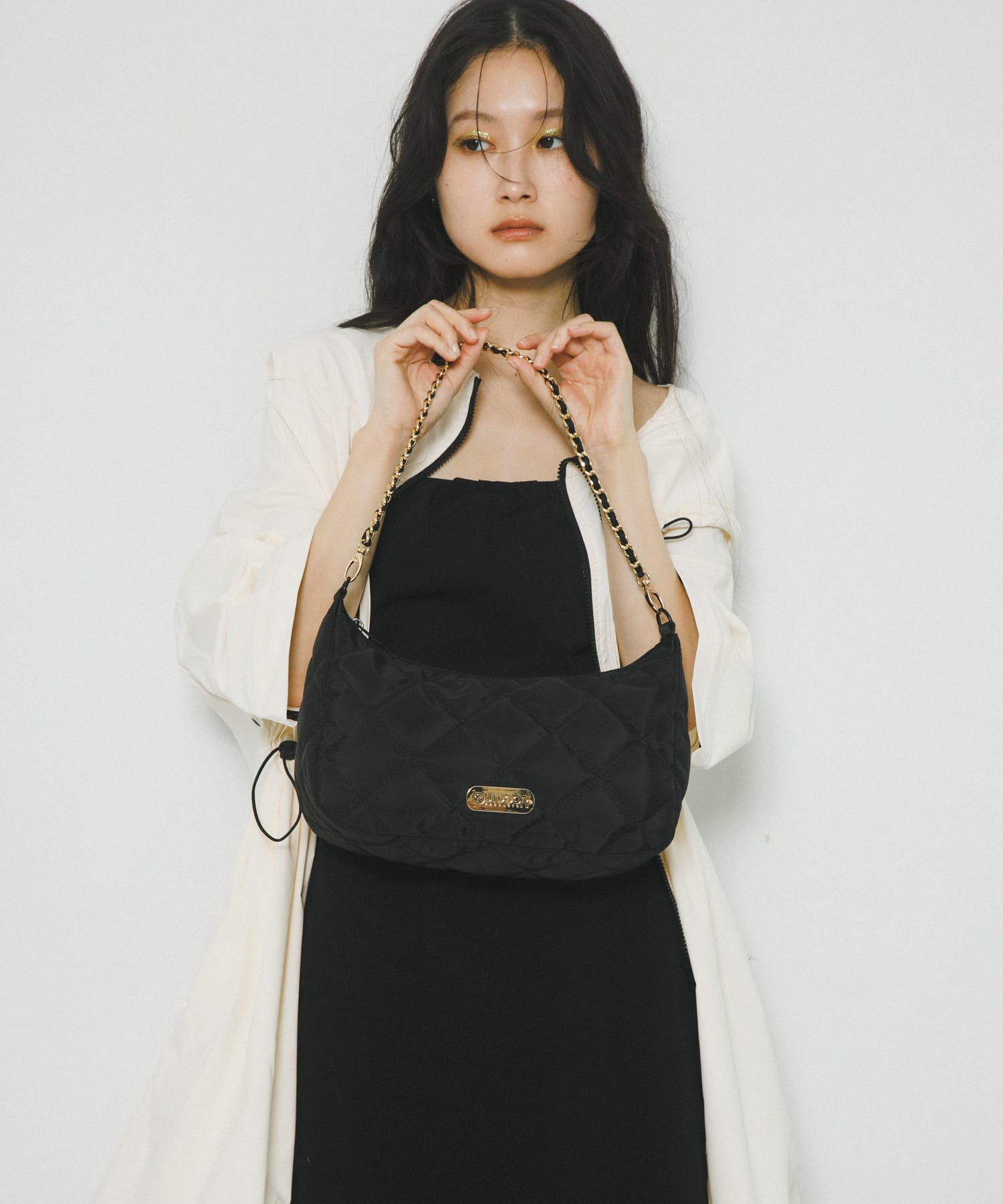 『別注』OUTDOOR PRODUCTS×hun RODE SKO　QuiltingChainBag BLACK -