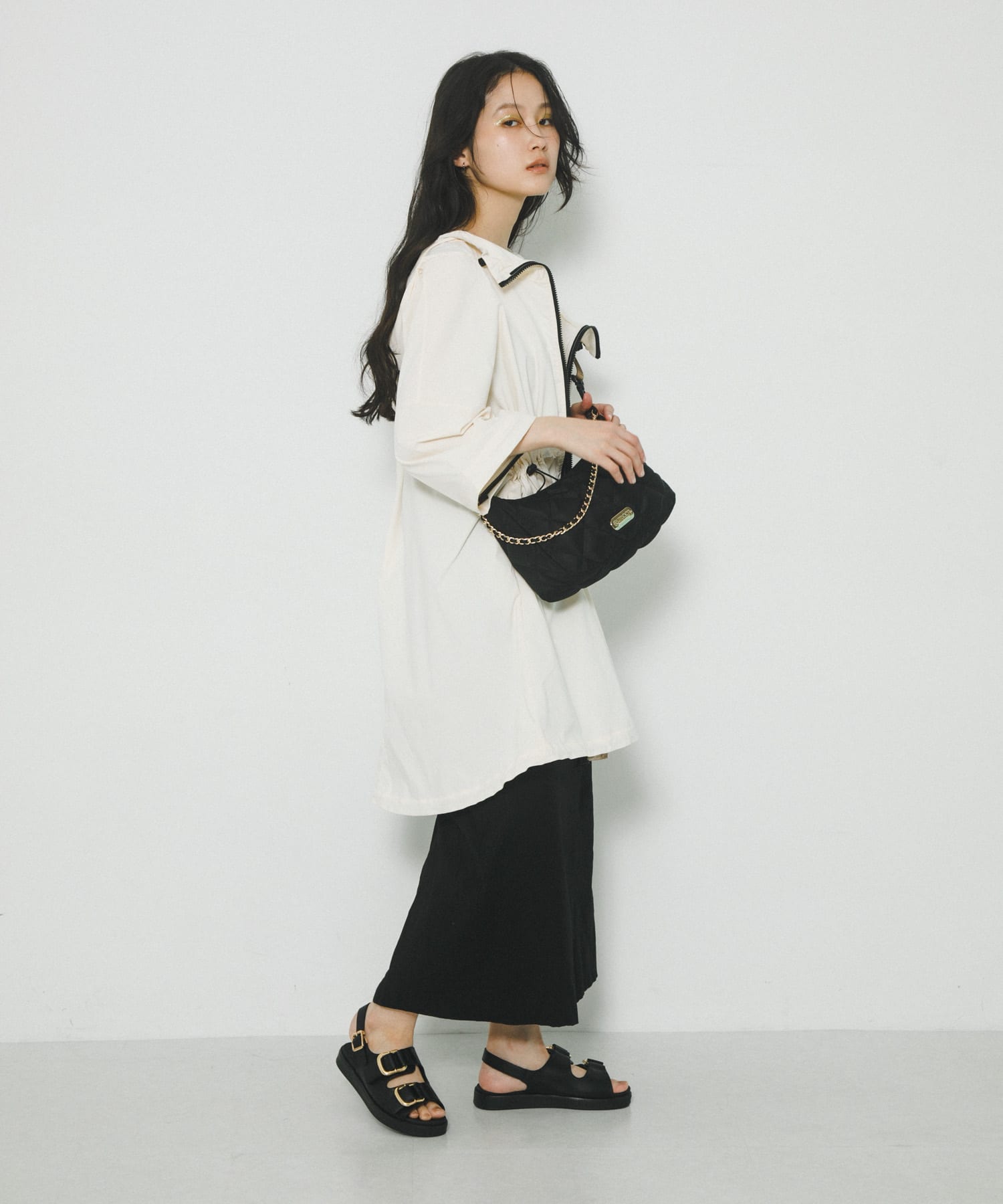 『別注』OUTDOOR PRODUCTS×hun RODE SKO　QuiltingChainBag BLACK -