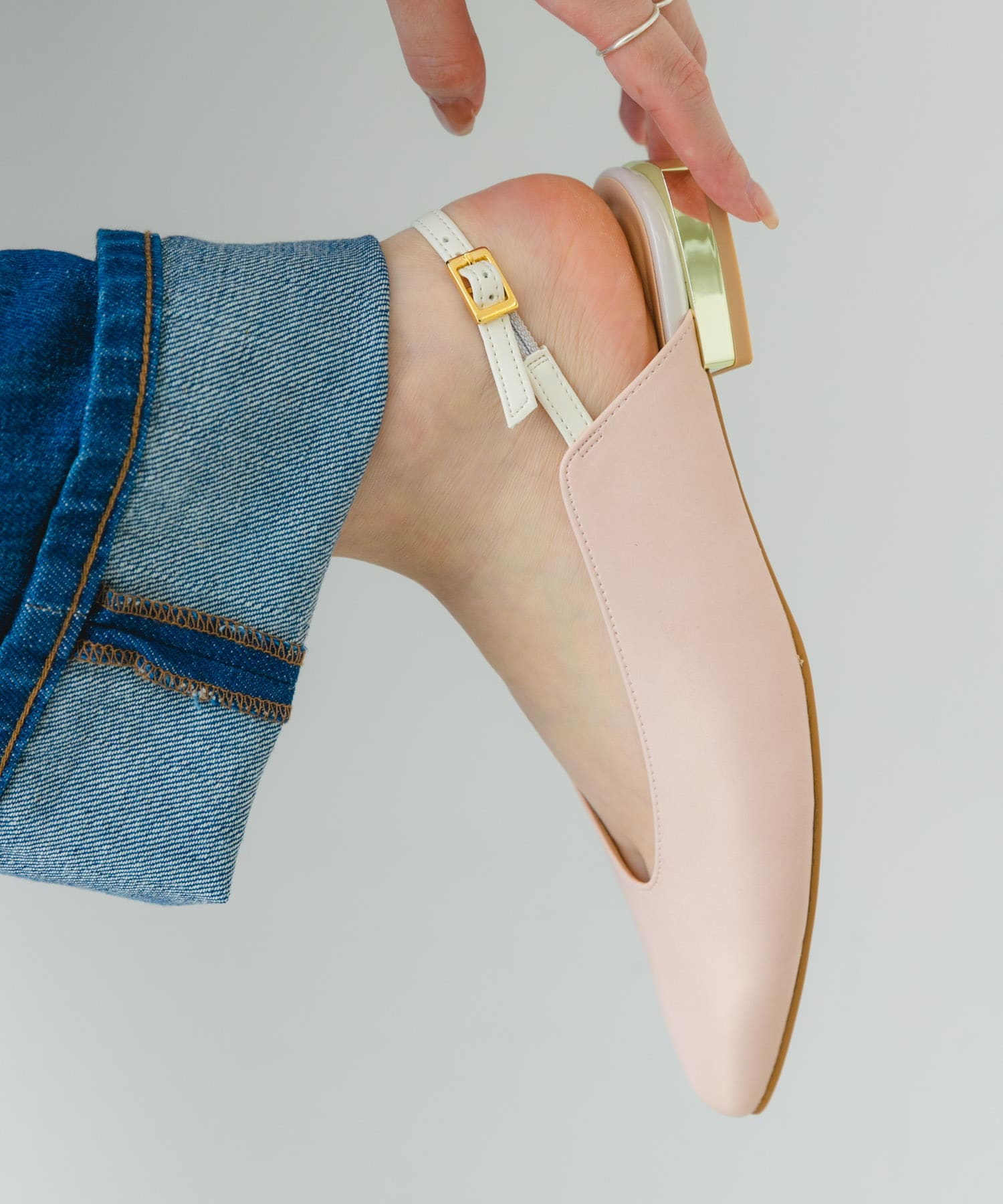 『MADE IN JAPAN』NEDKE バックストラップパンプス PINK 36