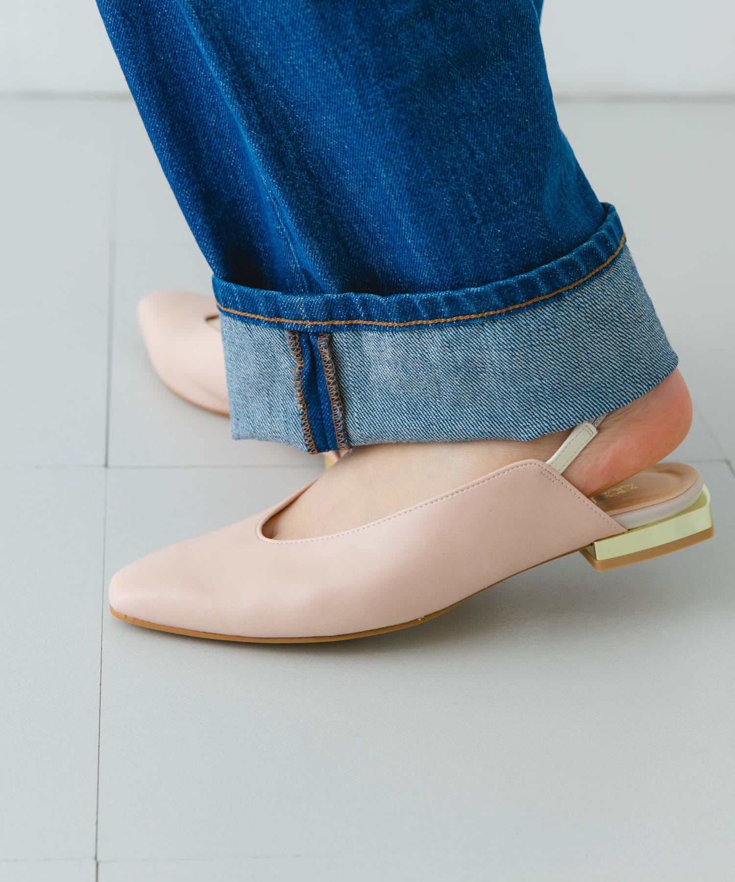 『MADE IN JAPAN』NEDKE バックストラップパンプス PINK 37
