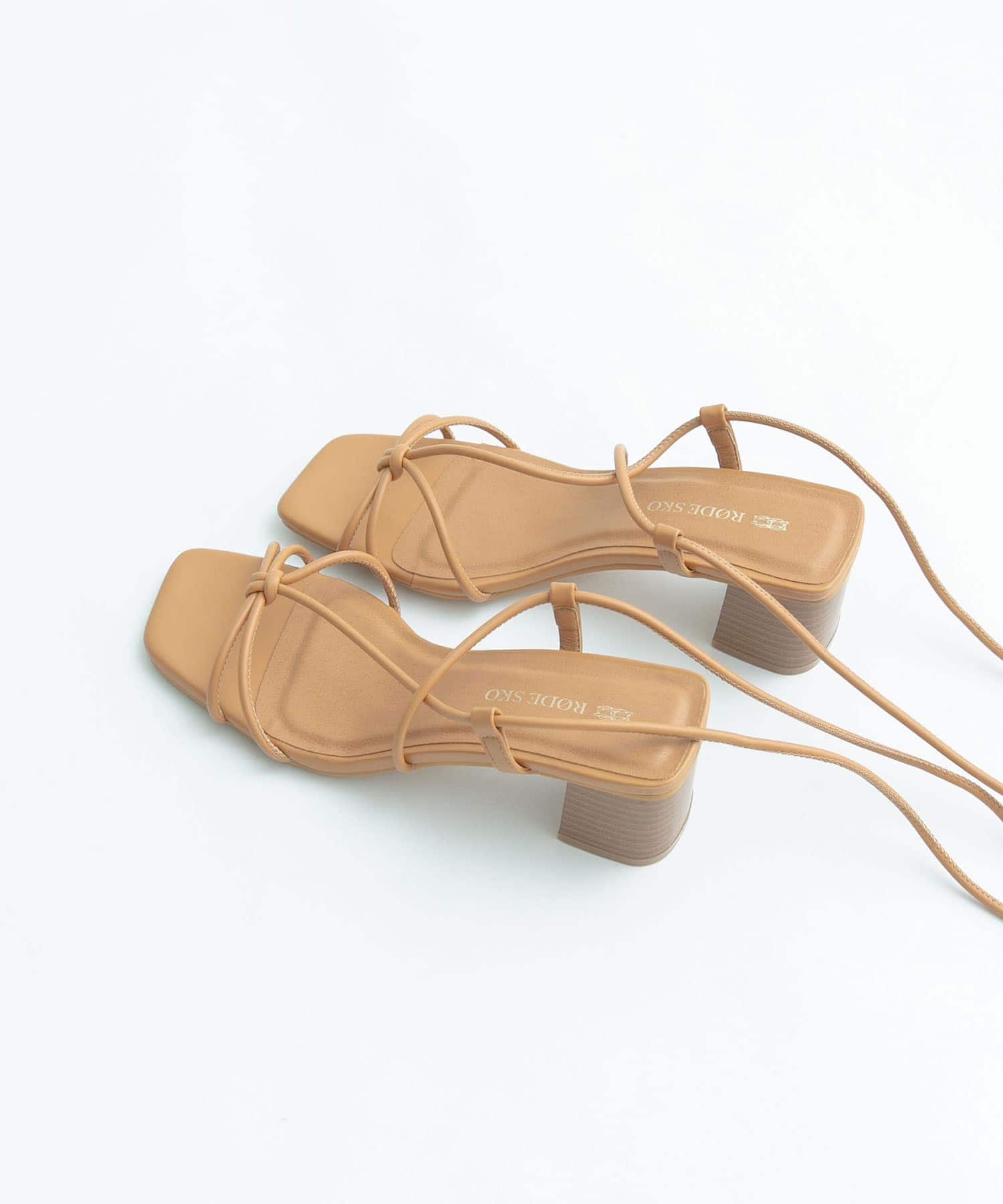 HELLEVI アンクルストラップサンダル CAMEL 36