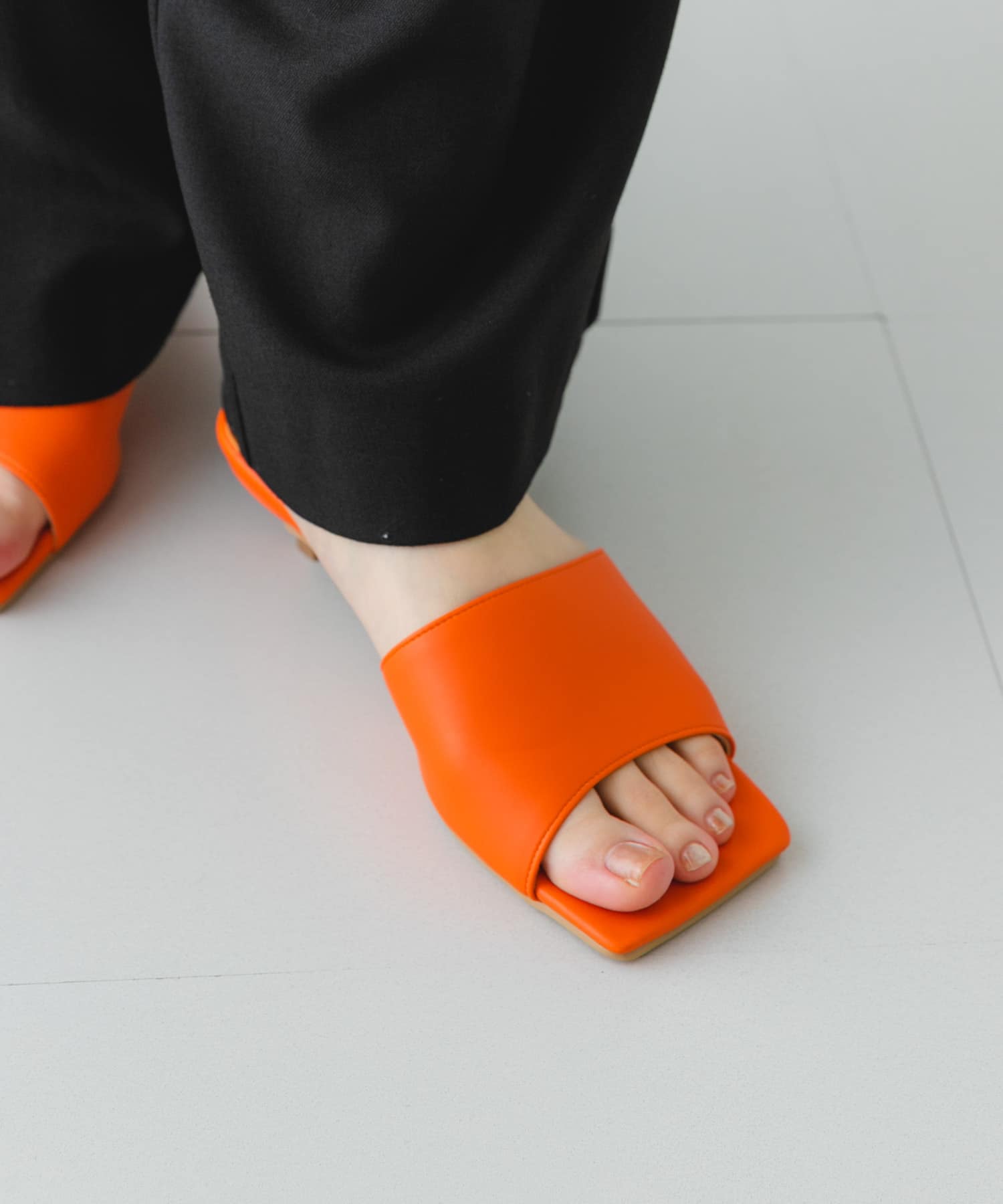 『MADE IN JAPAN』スクエアミュール ORANGE 38