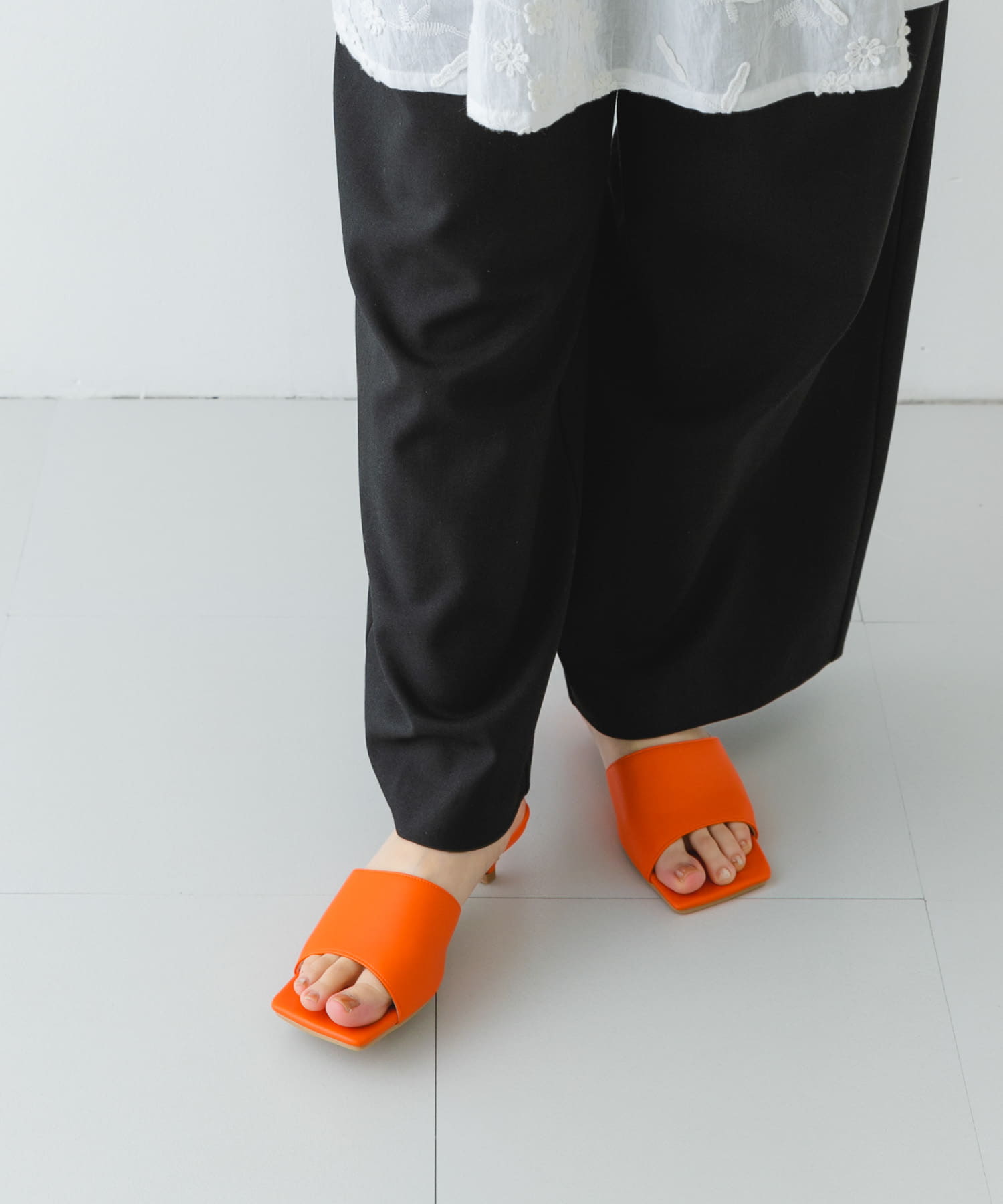 『MADE IN JAPAN』スクエアミュール ORANGE 38