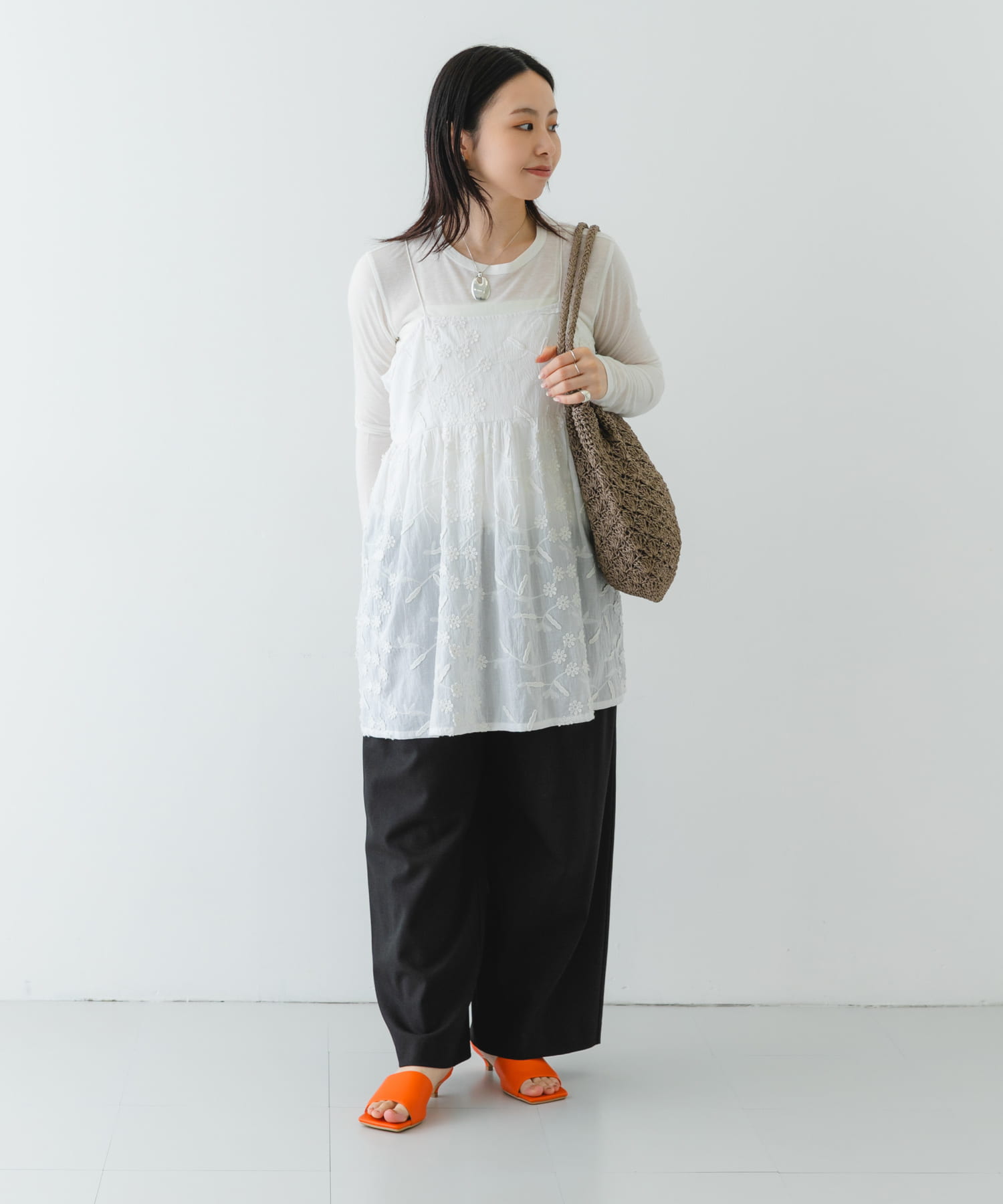『MADE IN JAPAN』スクエアミュール ORANGE 38