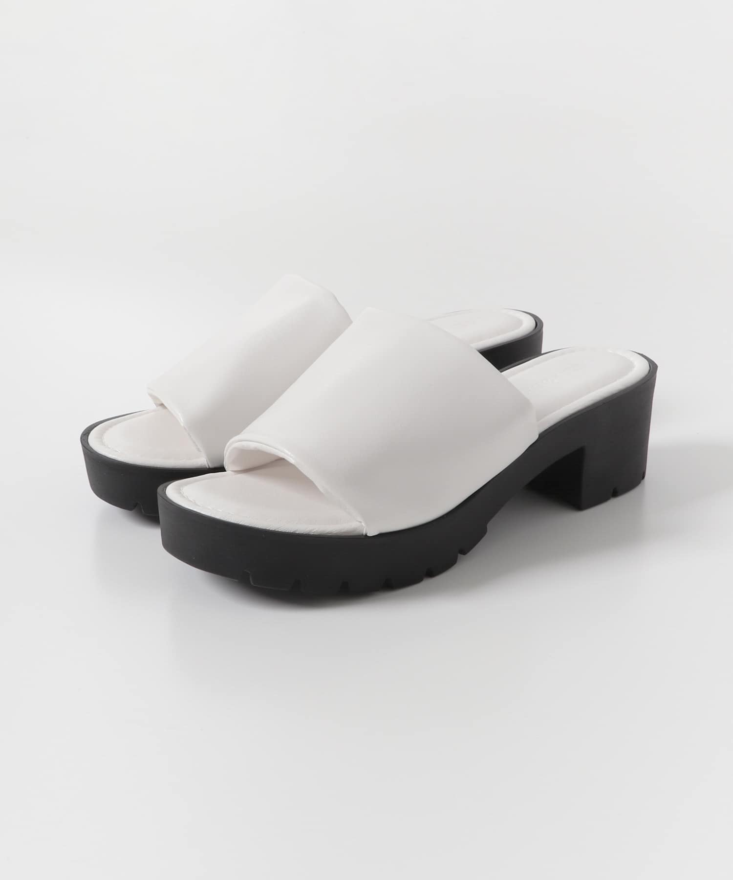 『MADE IN JAPAN』厚底ストレッチサンダル WHITE 36