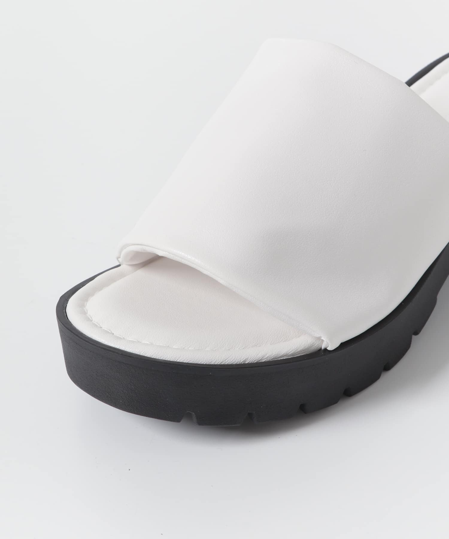 『MADE IN JAPAN』厚底ストレッチサンダル WHITE 36