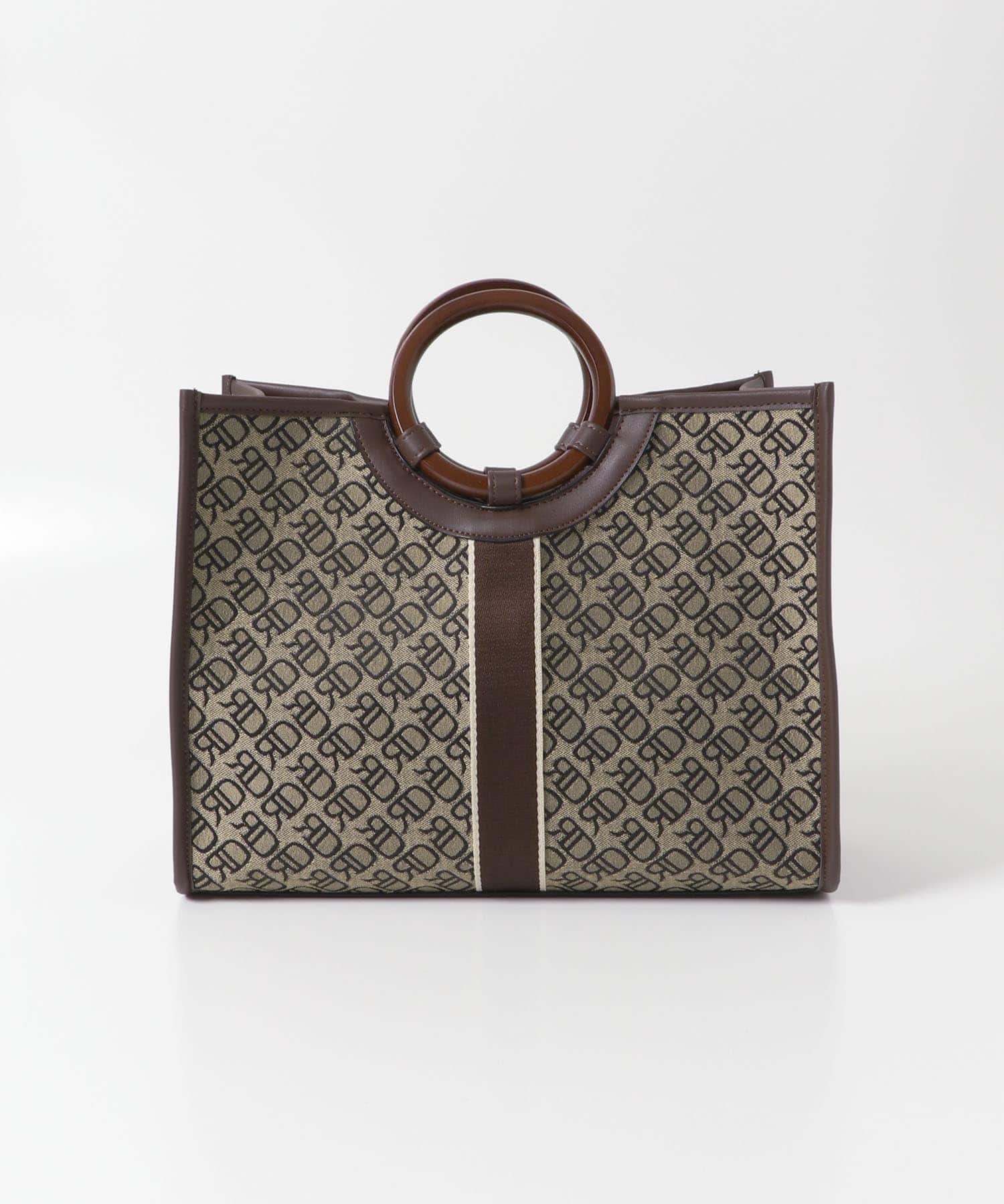 モノグラムジャガードスクエアトート