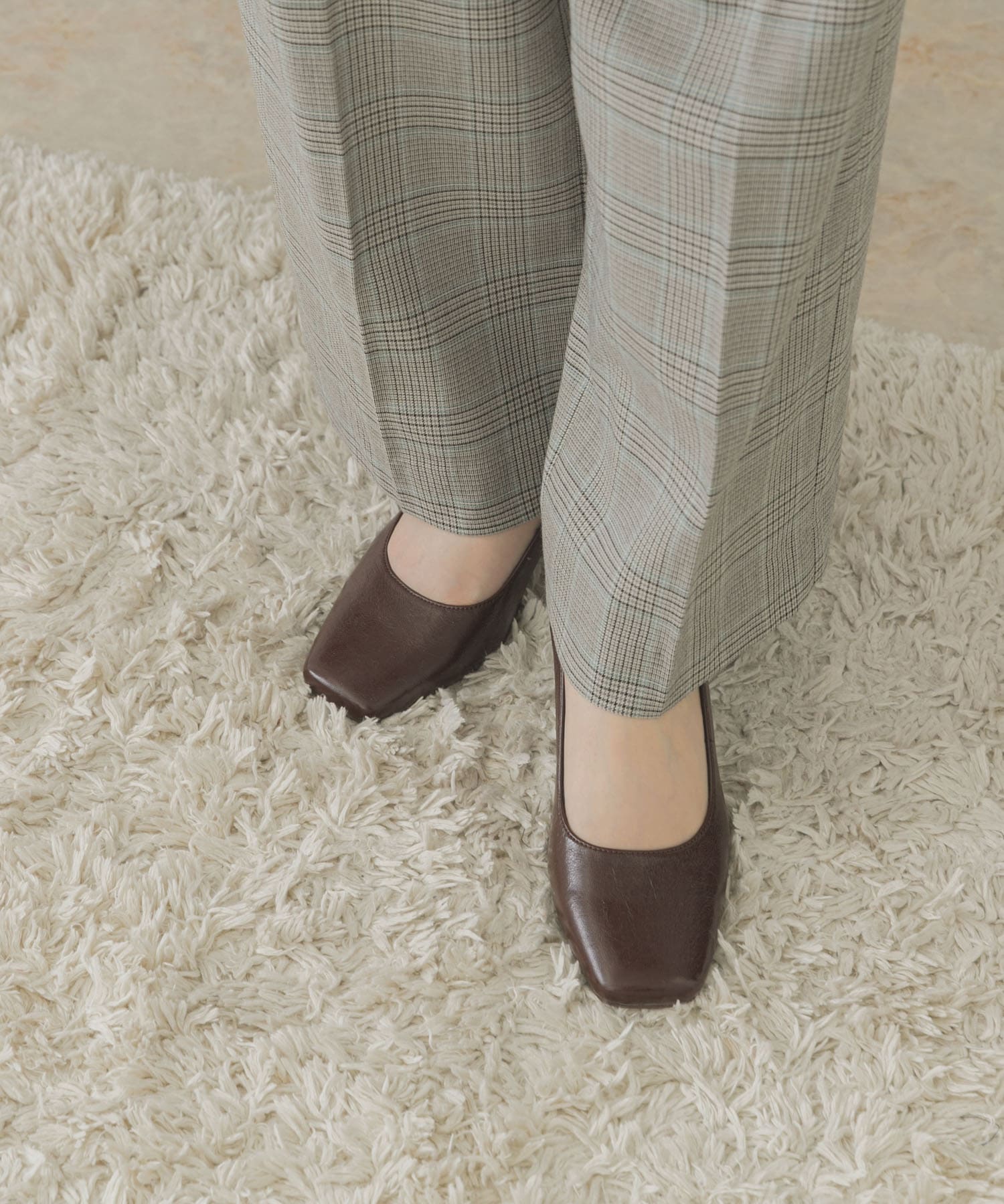 6センチチェーンパンプス BROWN 36