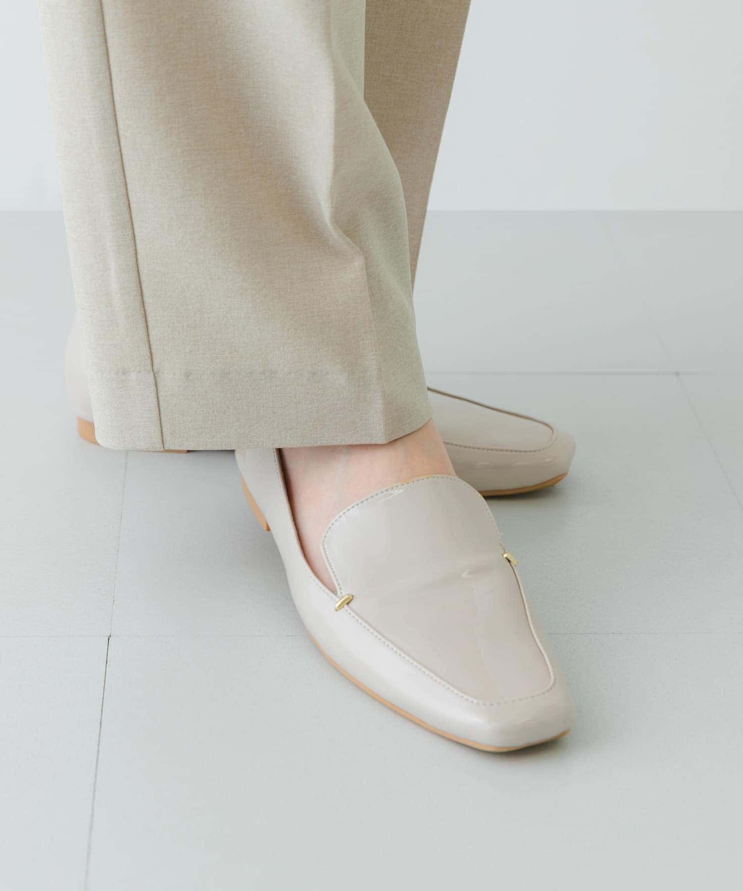 『MADE IN JAPAN』スクエアトゥプチメタルローファー GRAY/E 36