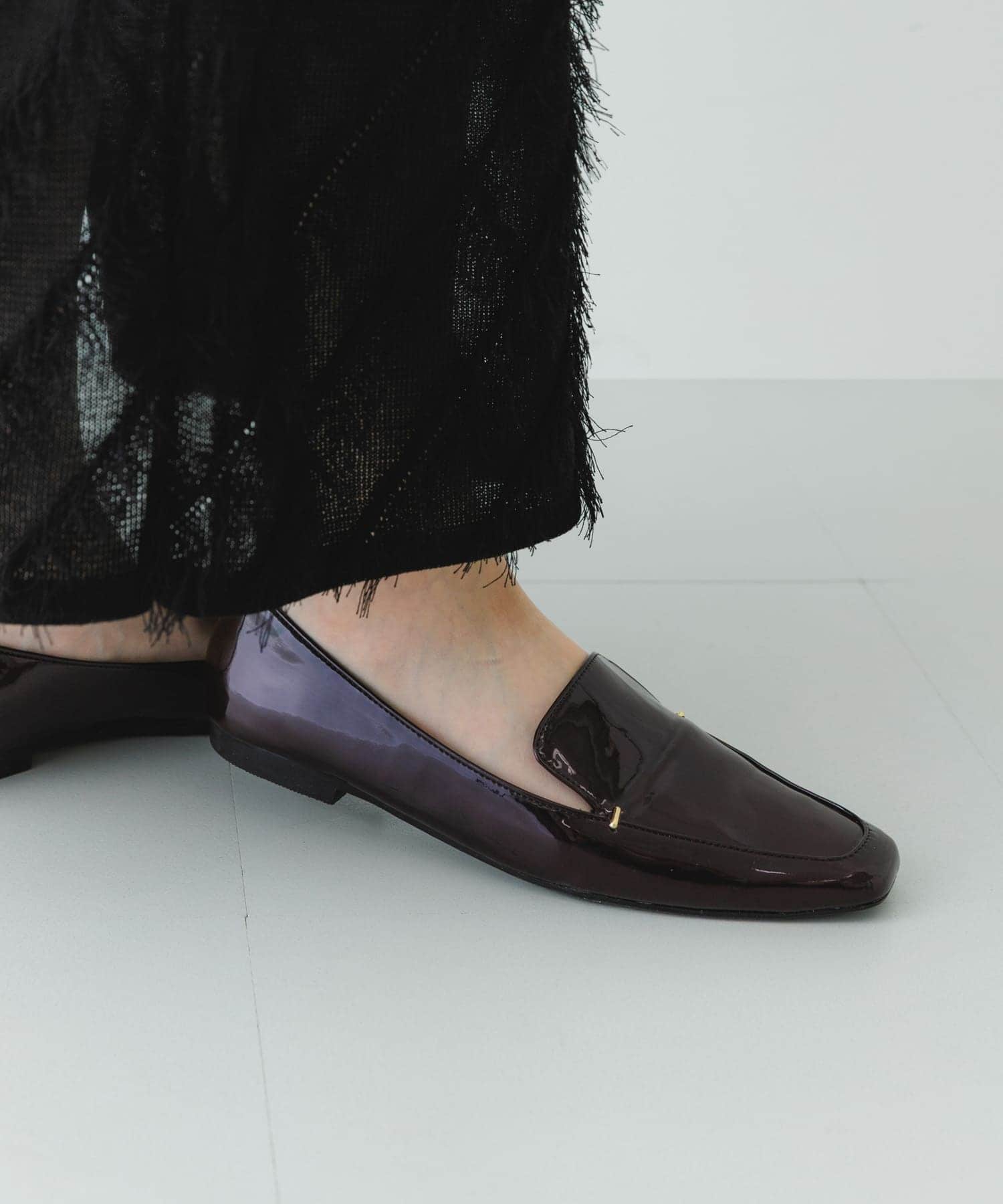 『MADE IN JAPAN』スクエアトゥプチメタルローファー BROWN/E 36