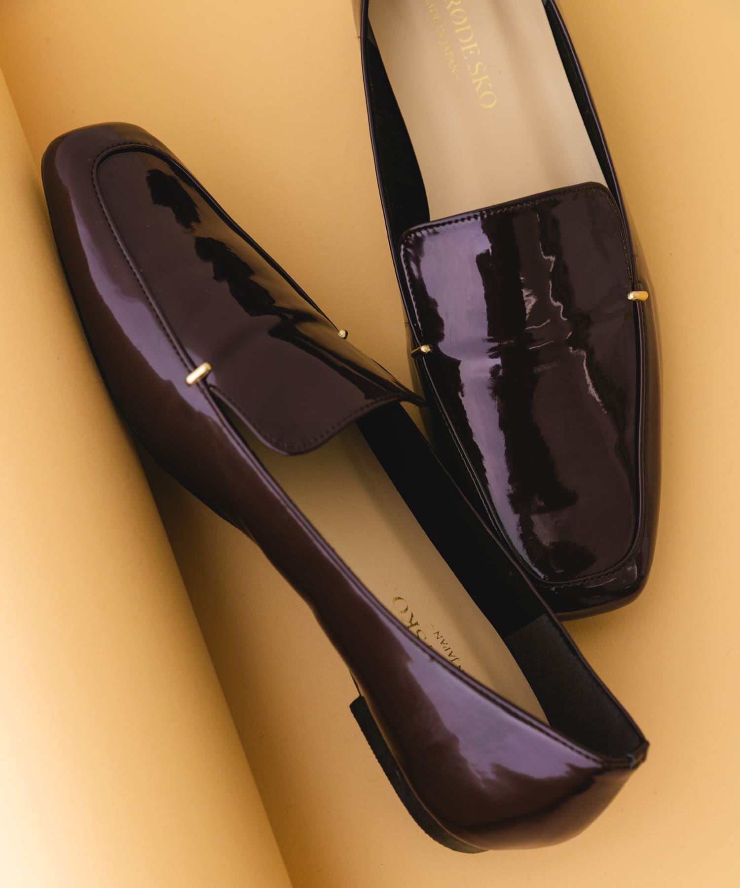 『MADE IN JAPAN』スクエアトゥプチメタルローファー BROWN/E 37