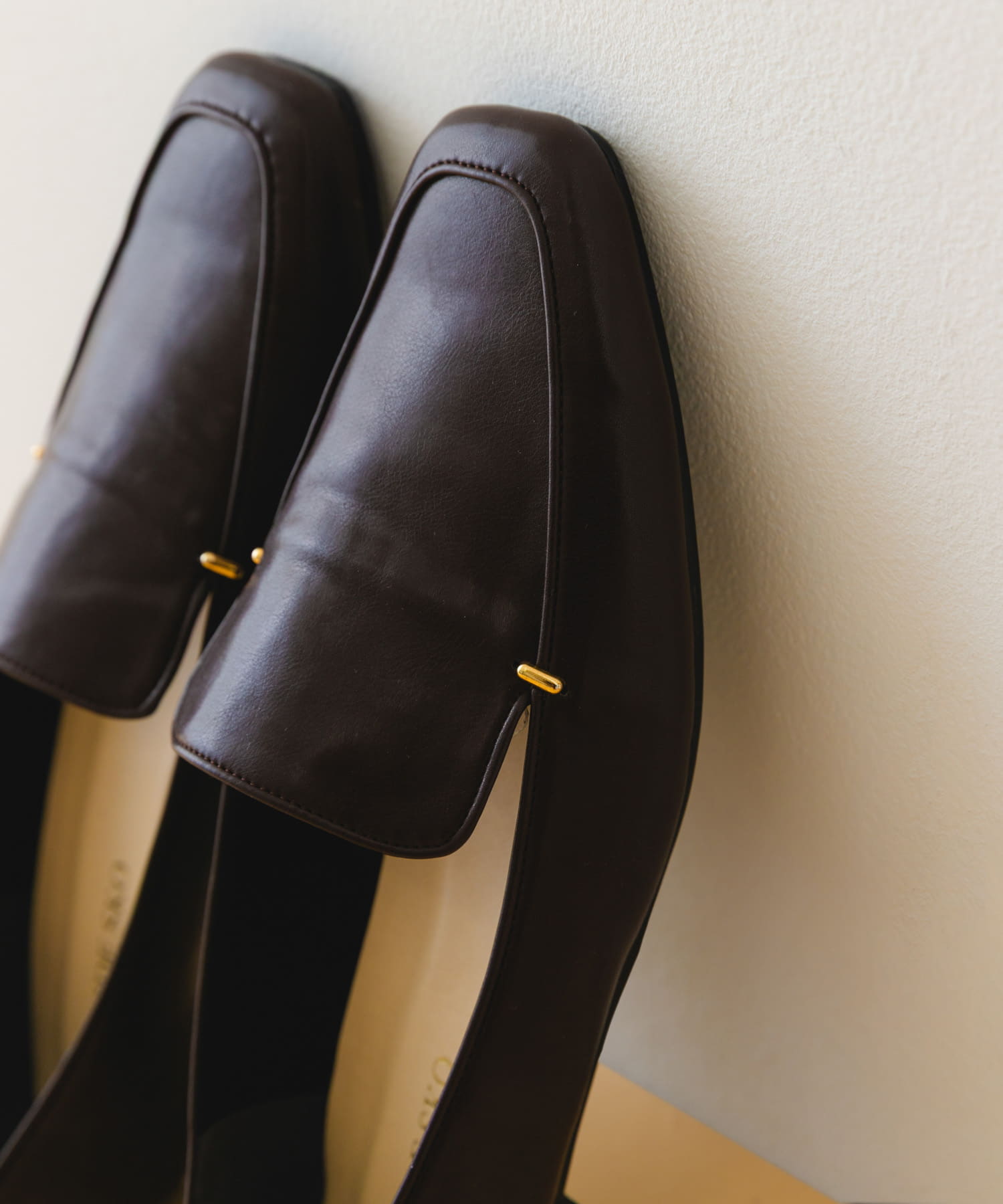 『MADE IN JAPAN』スクエアトゥプチメタルローファー CHOCO 37