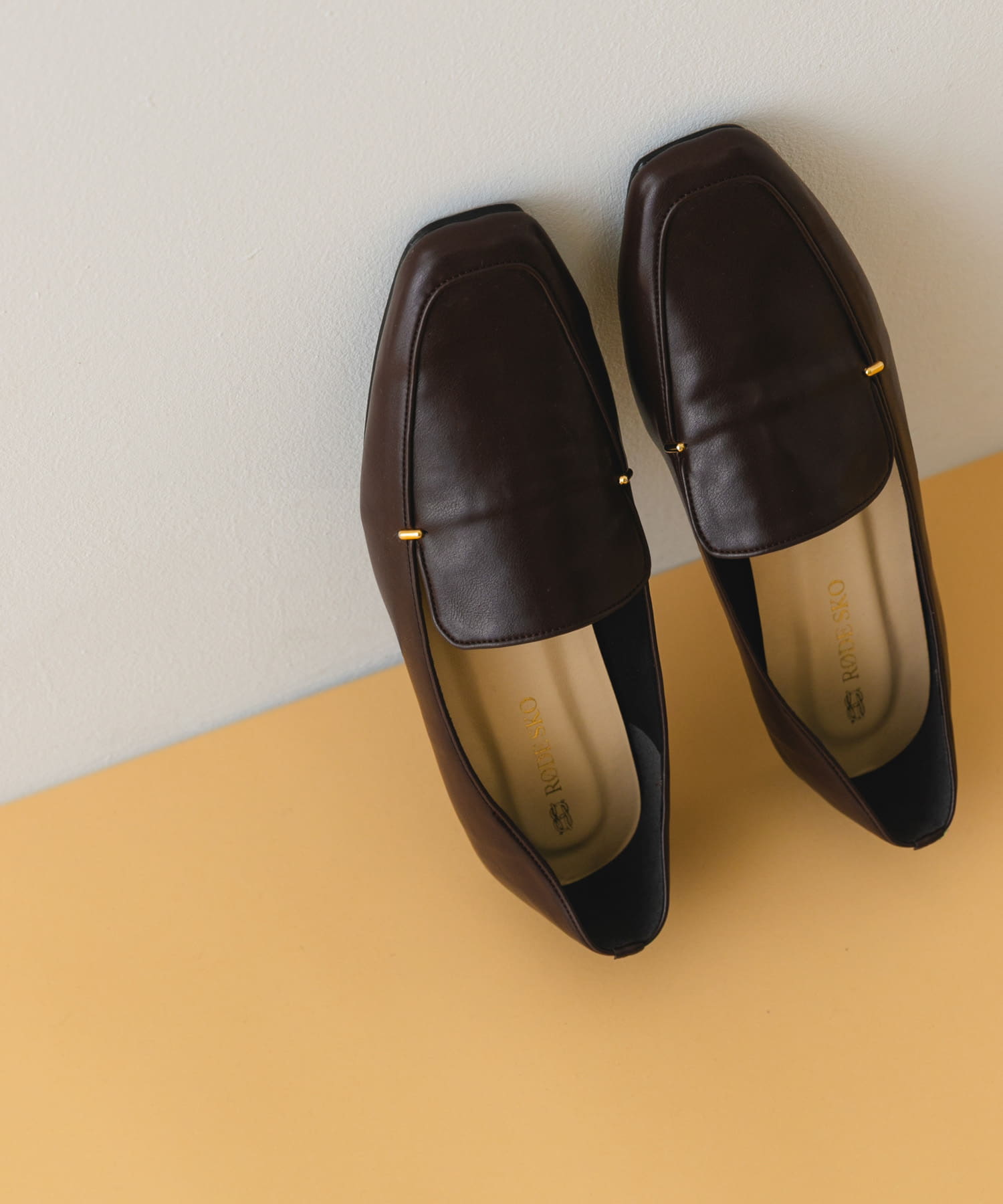 『MADE IN JAPAN』スクエアトゥプチメタルローファー CHOCO 37
