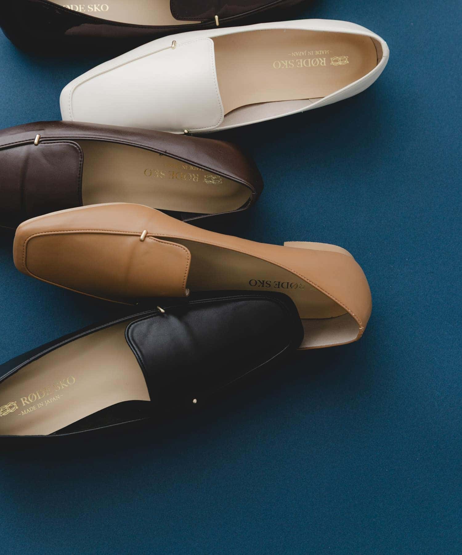 『MADE IN JAPAN』スクエアトゥプチメタルローファー MILK TEA 36