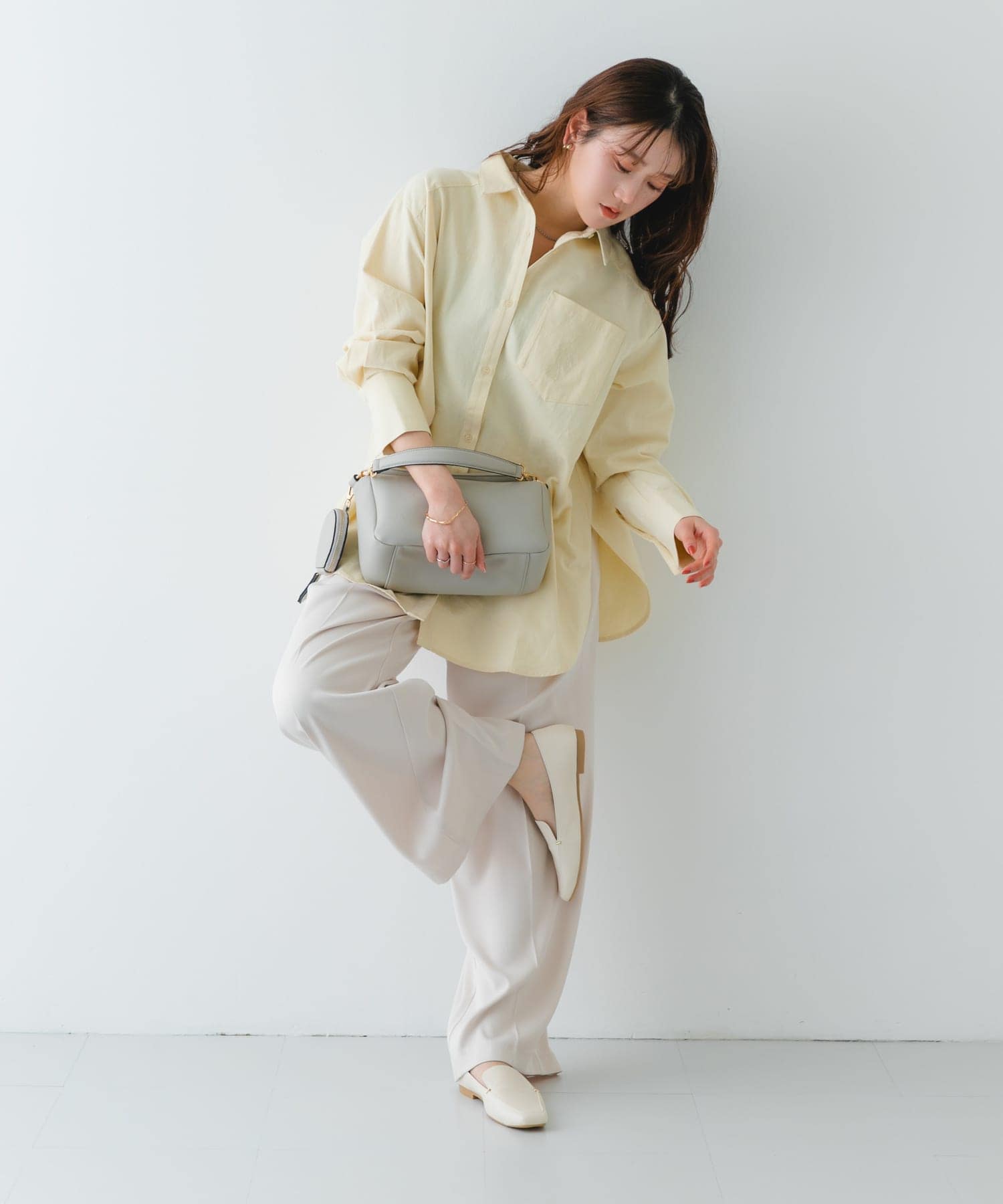 『MADE IN JAPAN』スクエアトゥプチメタルローファー OFF WHITE 37