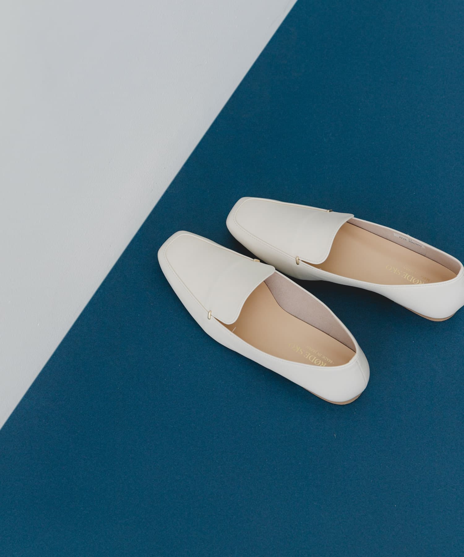 『MADE IN JAPAN』スクエアトゥプチメタルローファー OFF WHITE 37