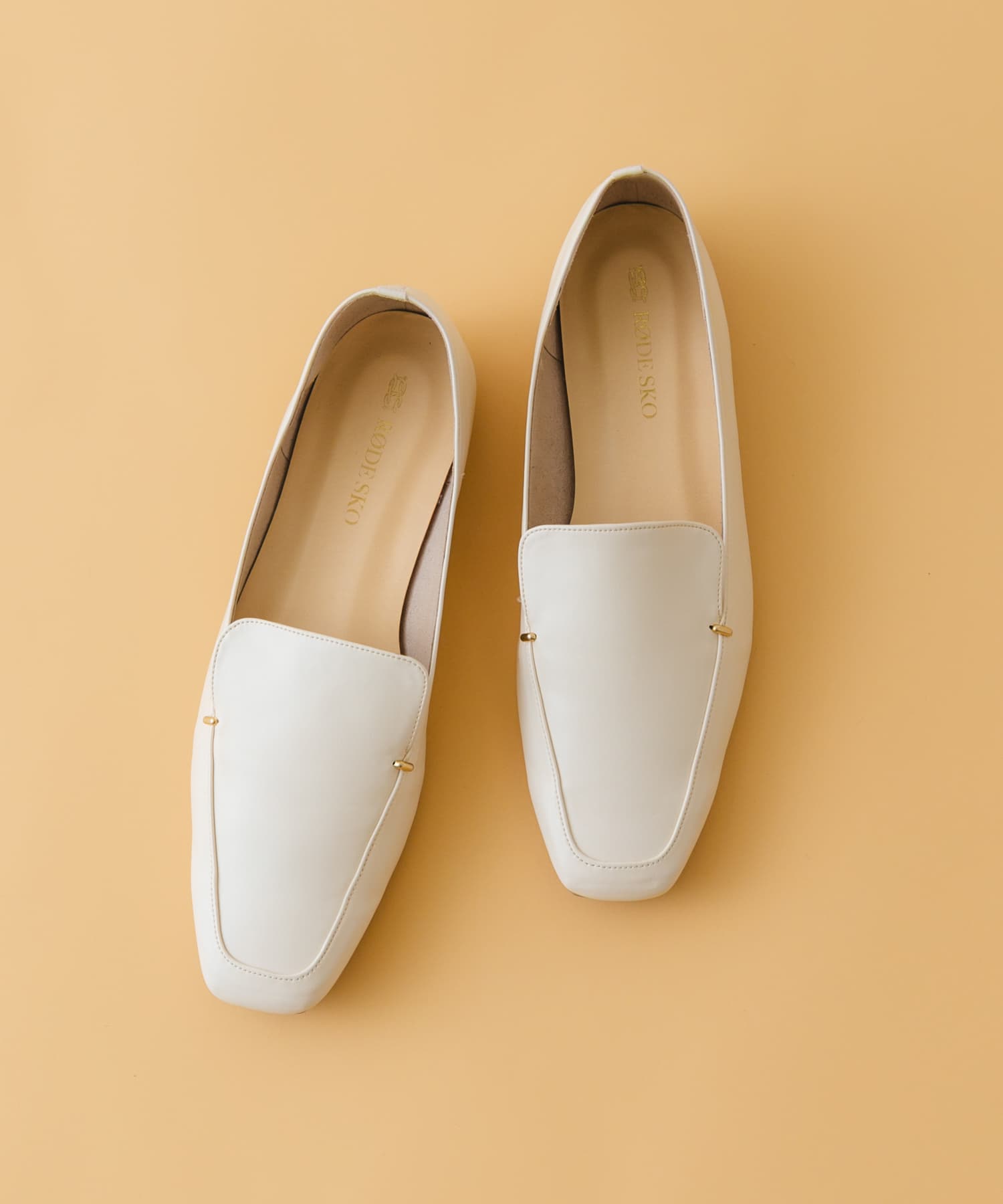 『MADE IN JAPAN』スクエアトゥプチメタルローファー OFF WHITE 37