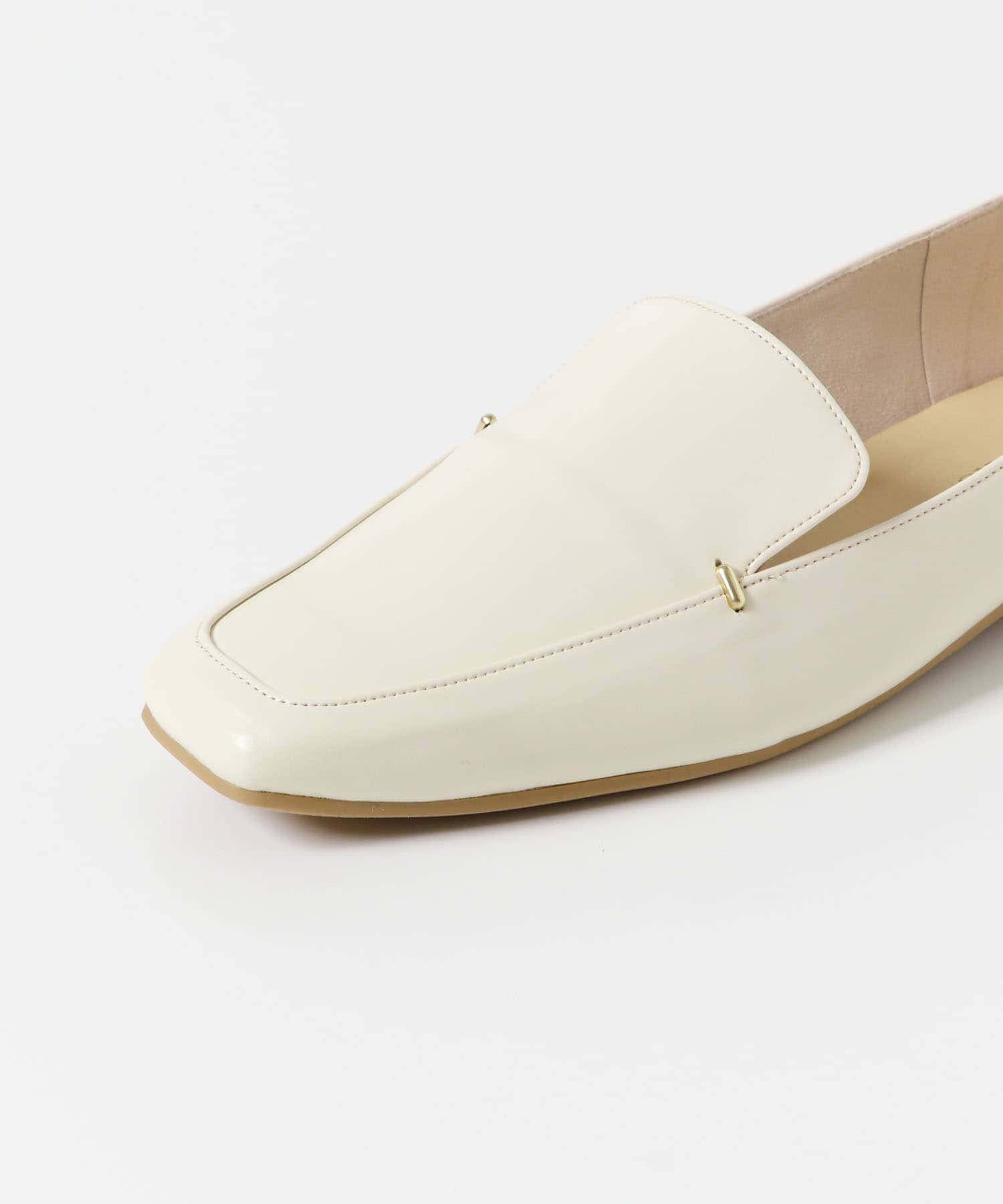 『MADE IN JAPAN』スクエアトゥプチメタルローファー OFF WHITE 36