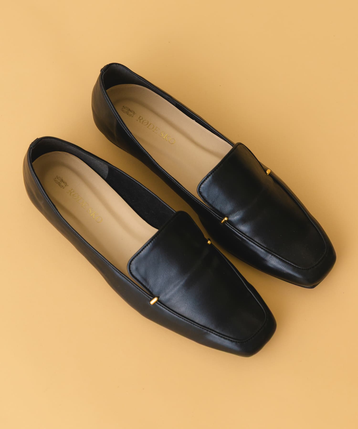 『MADE IN JAPAN』スクエアトゥプチメタルローファー BLACK 37