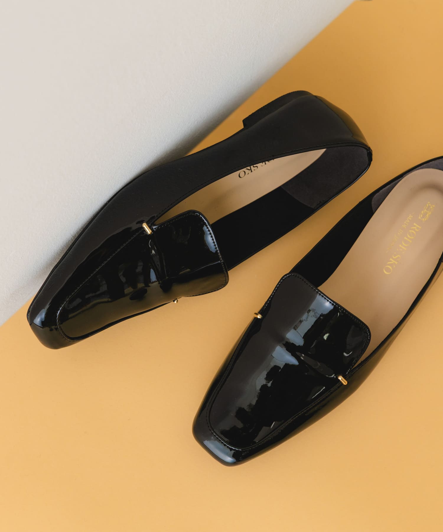 『MADE IN JAPAN』スクエアトゥプチメタルローファー BLACK/E 37