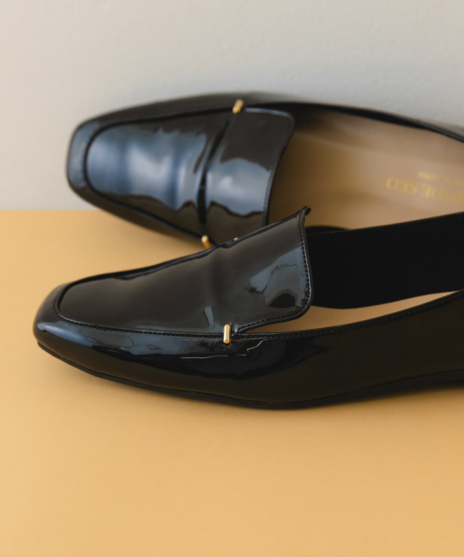 『MADE IN JAPAN』スクエアトゥプチメタルローファー BLACK/E 37