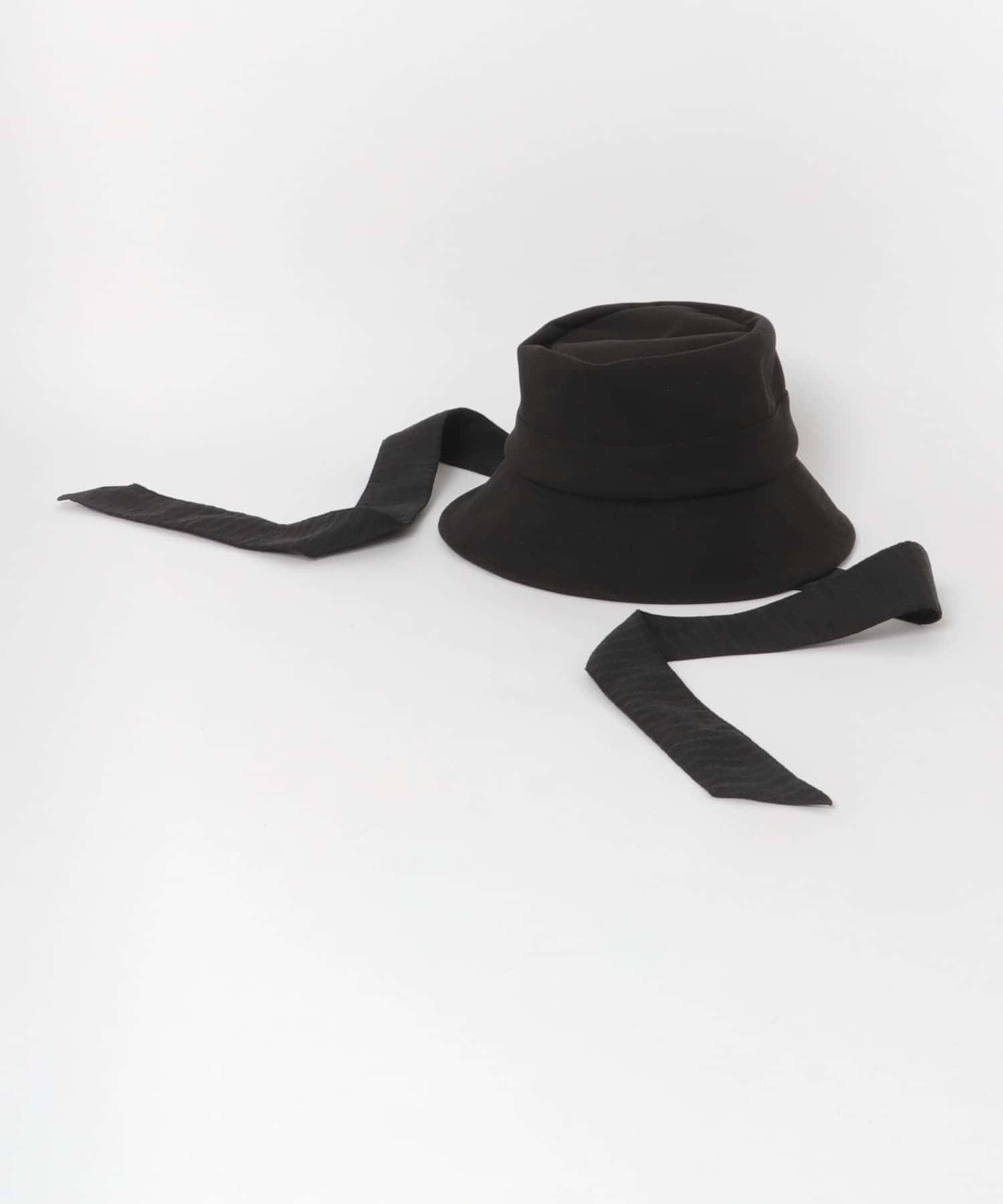2WAYリボンバケットハット BLACK FREE
