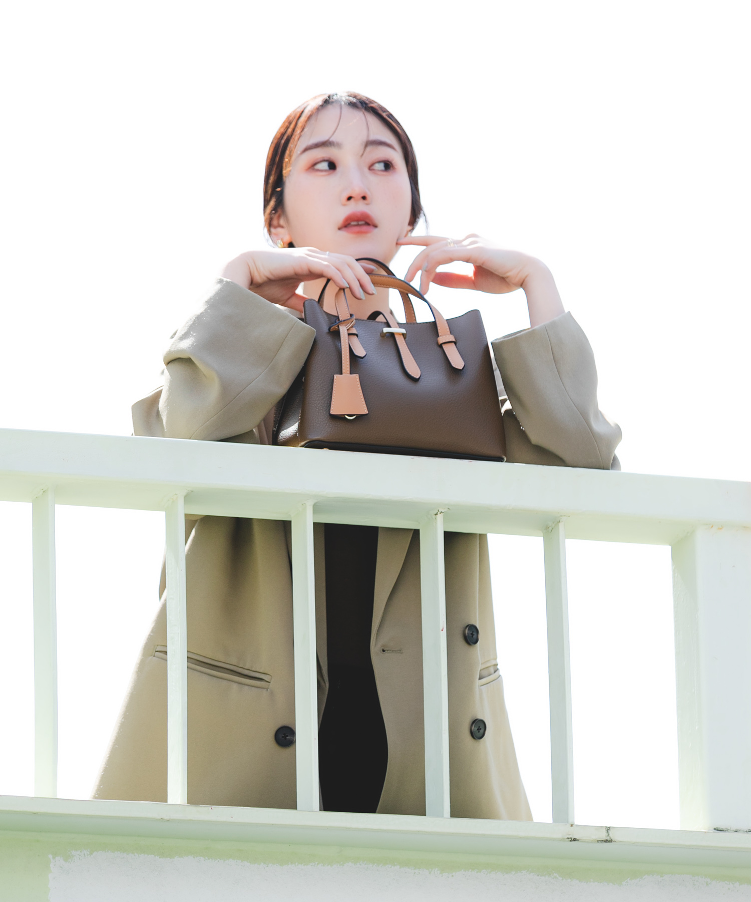 チャーム付ミニバッグ『Ssize』 MOCHA one