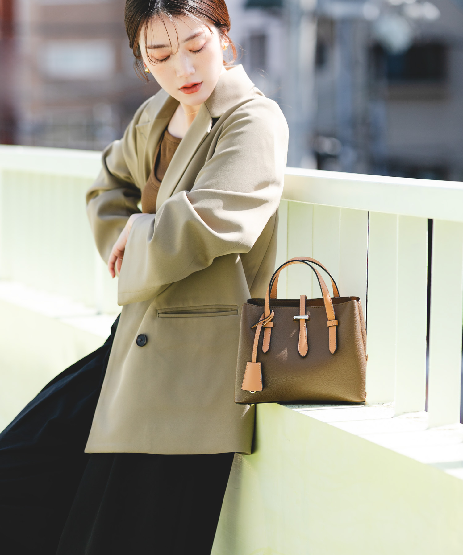 チャーム付ミニバッグ『Ssize』 MOCHA one