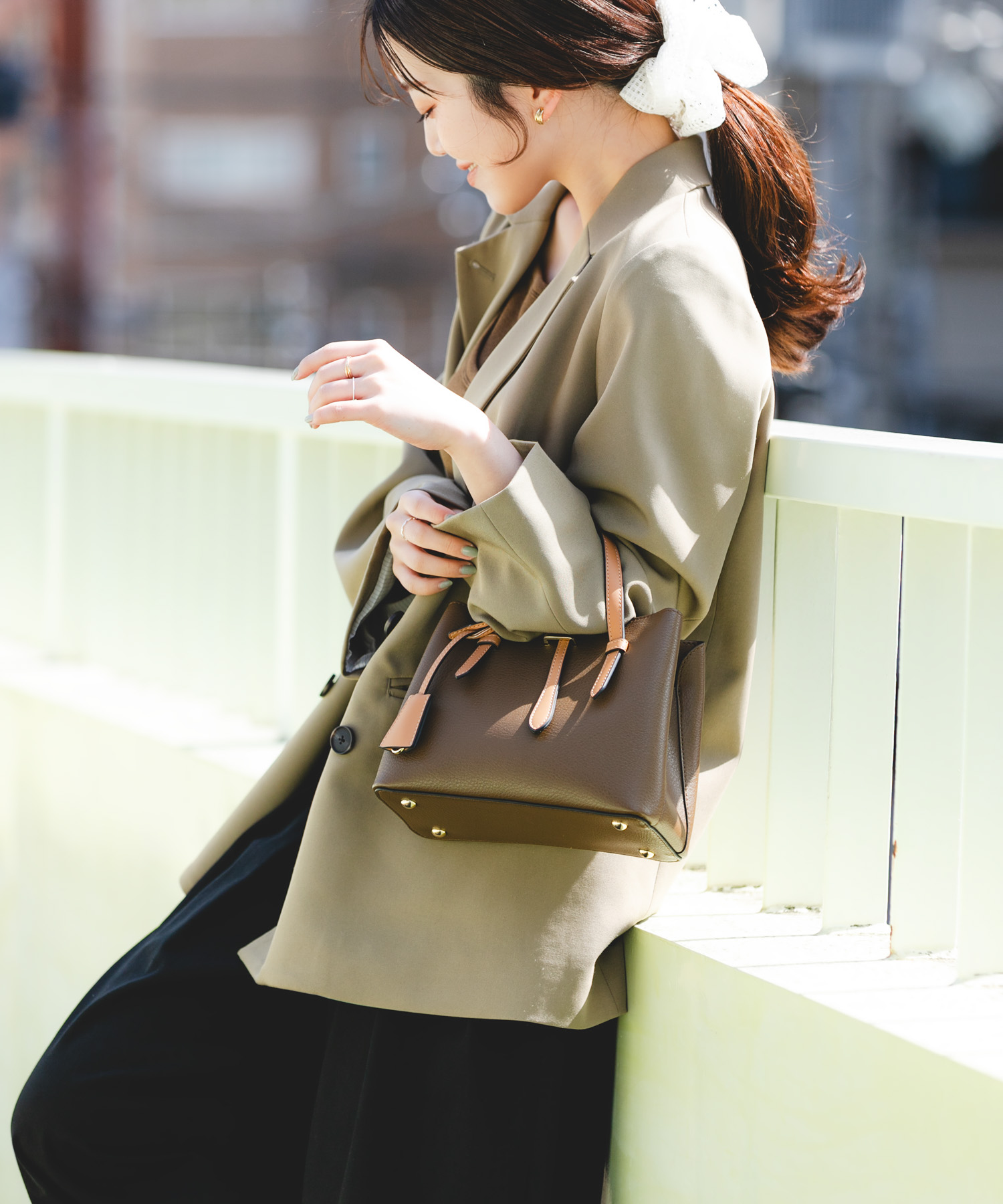 チャーム付ミニバッグ『Ssize』 MOCHA one