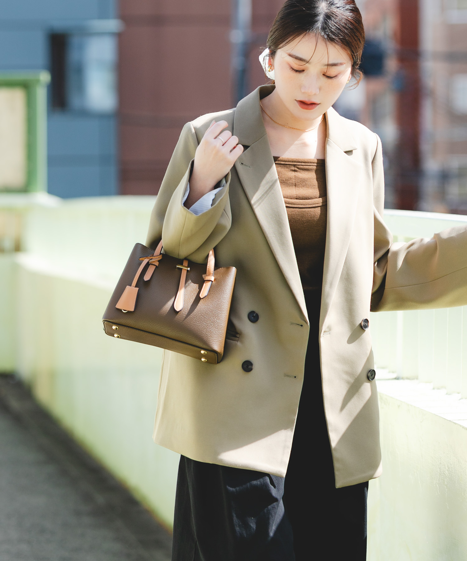 チャーム付ミニバッグ『Ssize』 MOCHA one