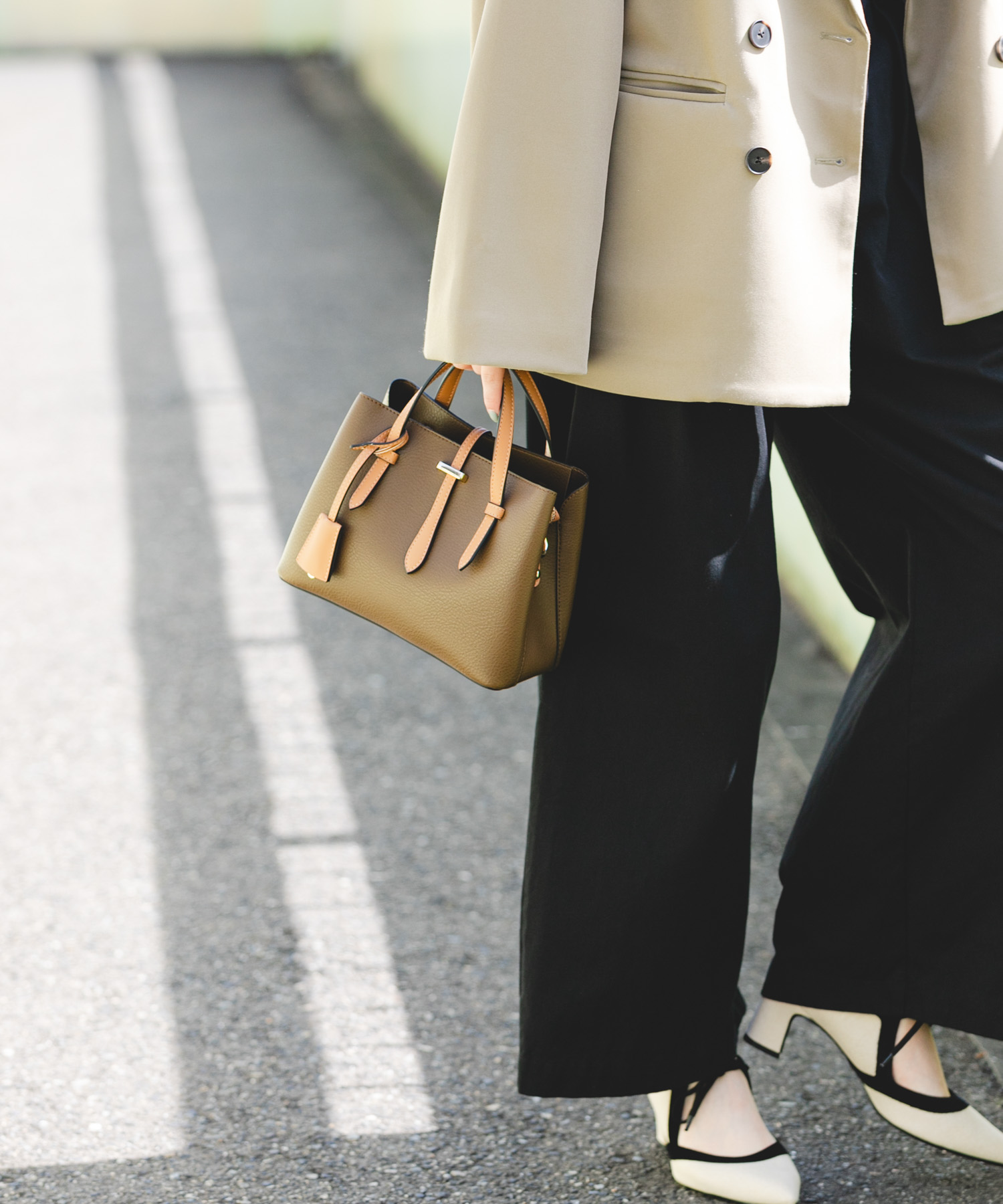 チャーム付ミニバッグ『Ssize』 MOCHA one