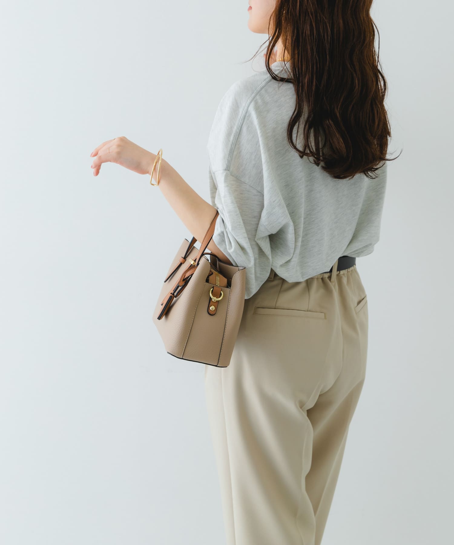 チャーム付ミニバッグ『Ssize』 SAND BEIGE one