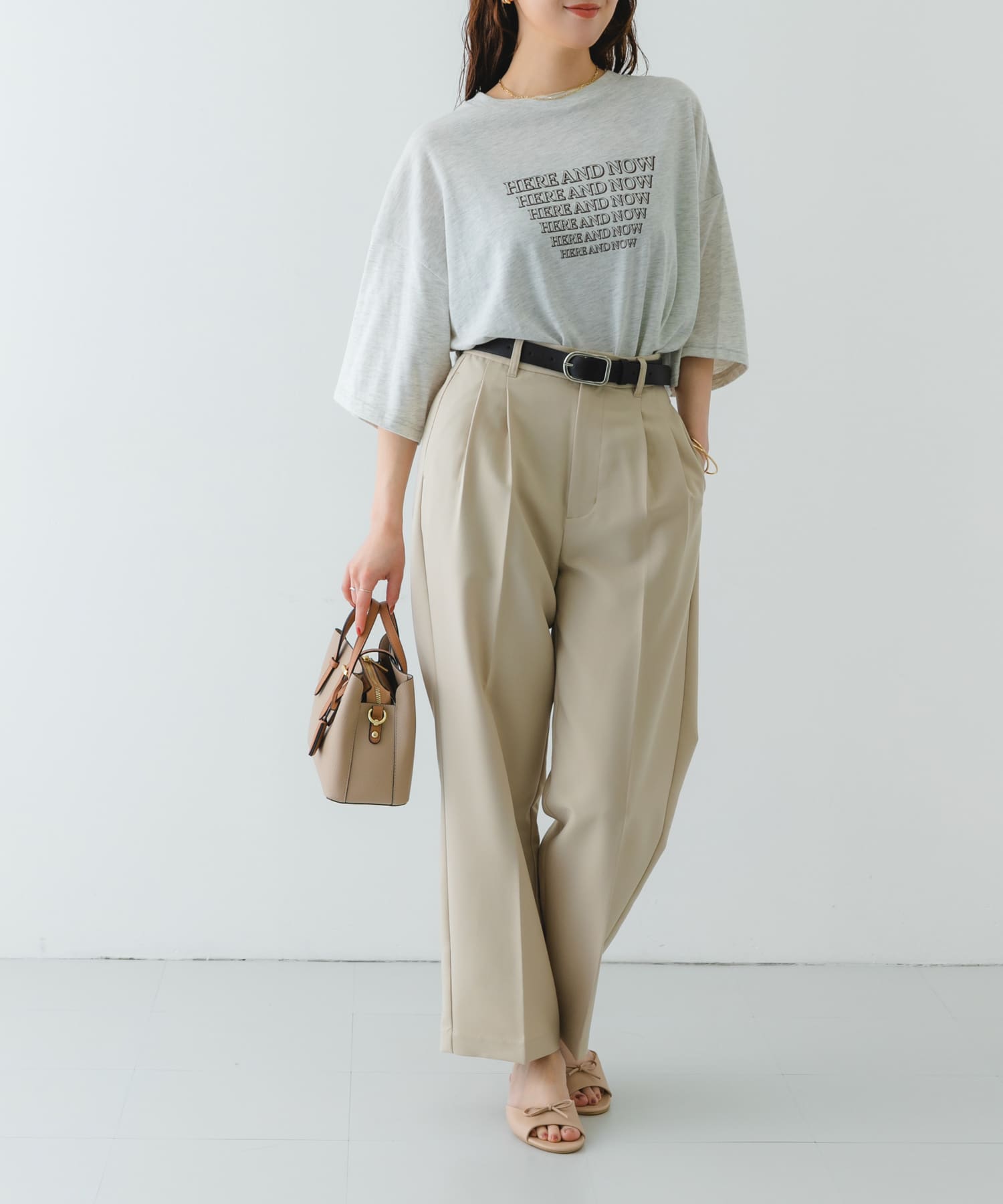 チャーム付ミニバッグ『Ssize』 SAND BEIGE one
