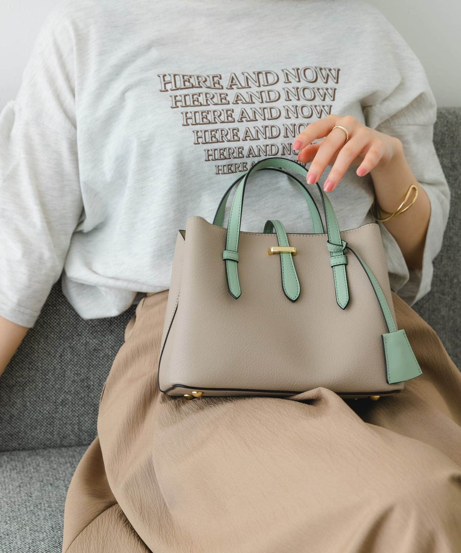 チャーム付ミニバッグ『Ssize』 MINT one