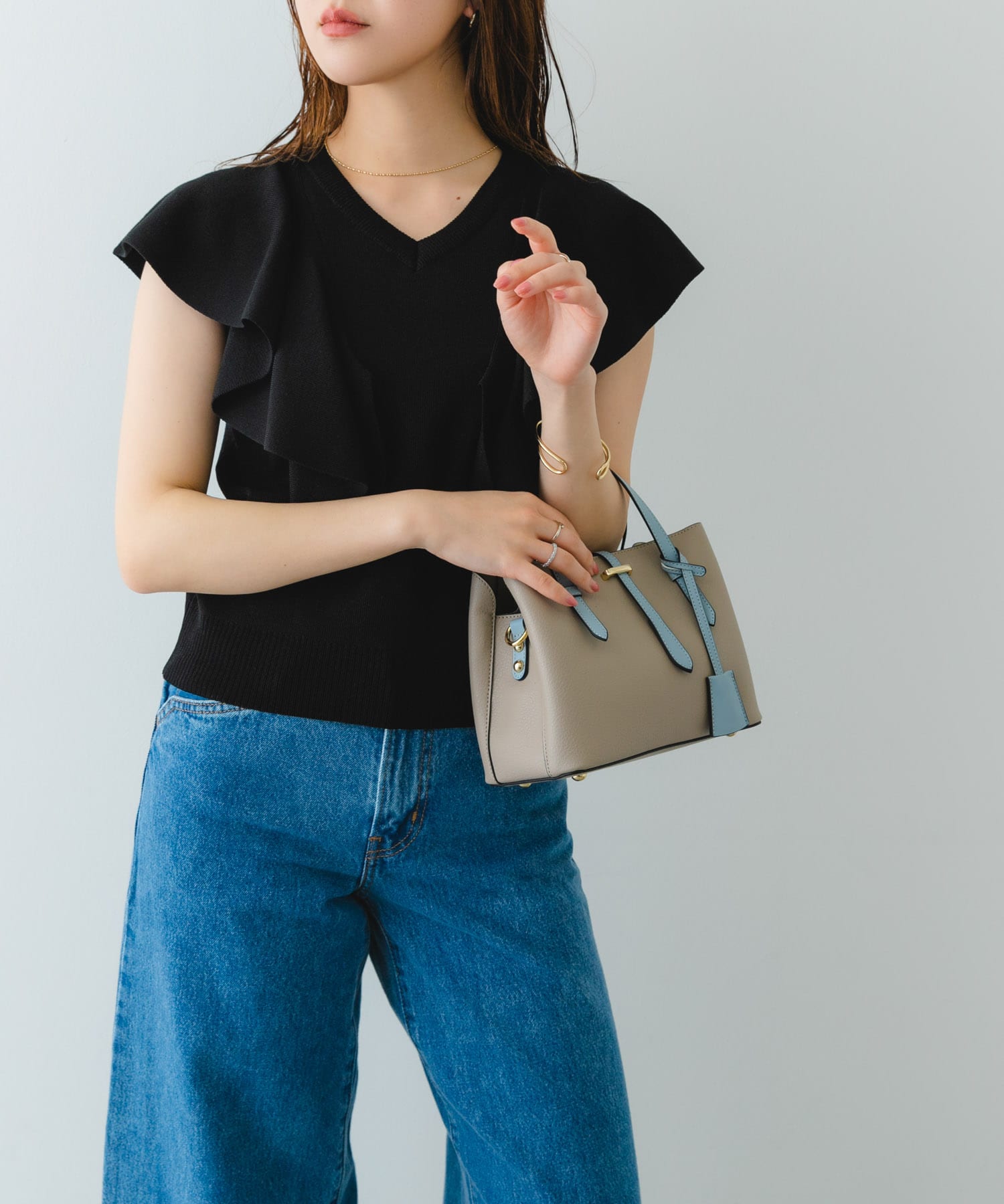 チャーム付ミニバッグ『Ssize』 BLUE one